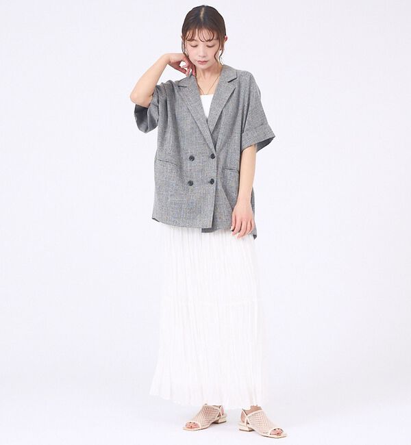 abahouse mavie「【大好評につき再登場！】ハーフスリーブジャケット」|テーラードジャケット|