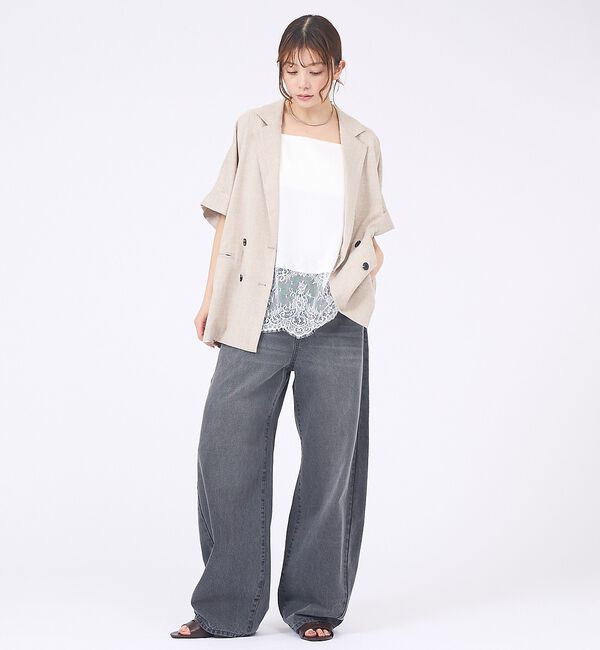 abahouse mavie「【大好評につき再登場！】ハーフスリーブジャケット」|テーラードジャケット|