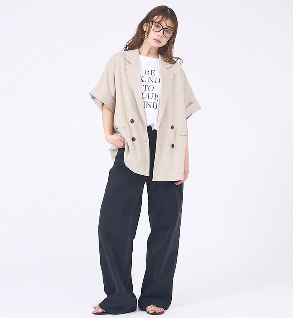 abahouse mavie「【大好評につき再登場！】ハーフスリーブジャケット」|テーラードジャケット|