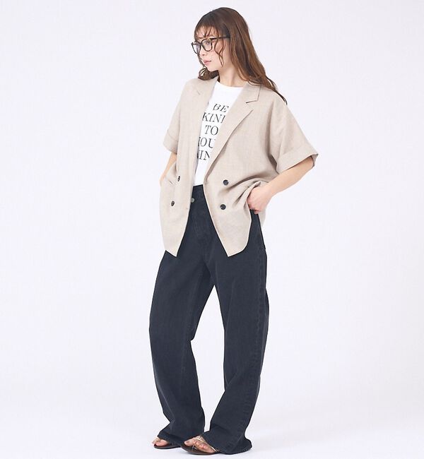 abahouse mavie「【大好評につき再登場！】ハーフスリーブジャケット」|テーラードジャケット|