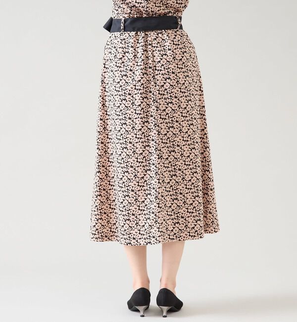 TIARA「Pansyプリントリボンベルトスカート（セットアップ可）」|スカート|