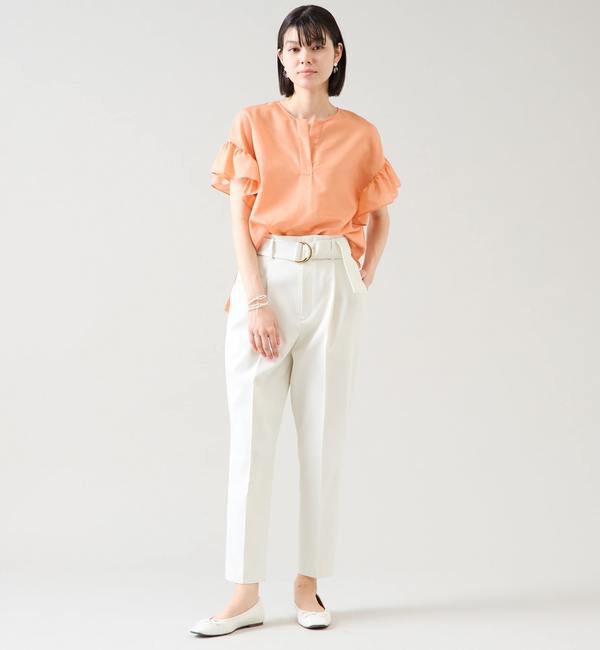 TIARA「スキッパーフリルスリーブブラウス」|シャツ・ブラウス|