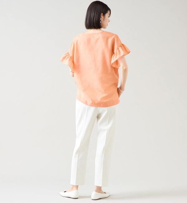 TIARA「スキッパーフリルスリーブブラウス」|シャツ・ブラウス|