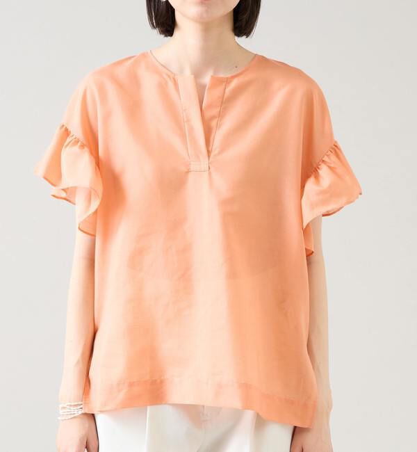 TIARA「スキッパーフリルスリーブブラウス」|シャツ・ブラウス|