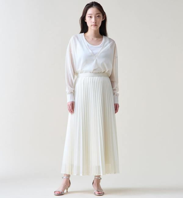 TIARA「Vネックシアーニット」|ニット・セーター|