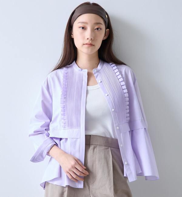 TIARA「《別注》【MARILYN MOON/マリリンムーン】フロントフリルブラウス」|シャツ・ブラウス|【EC限定】ライラック