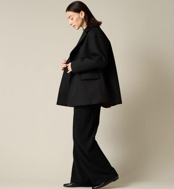 Liesse「ボンディングハーフPコート」|ピーコート|