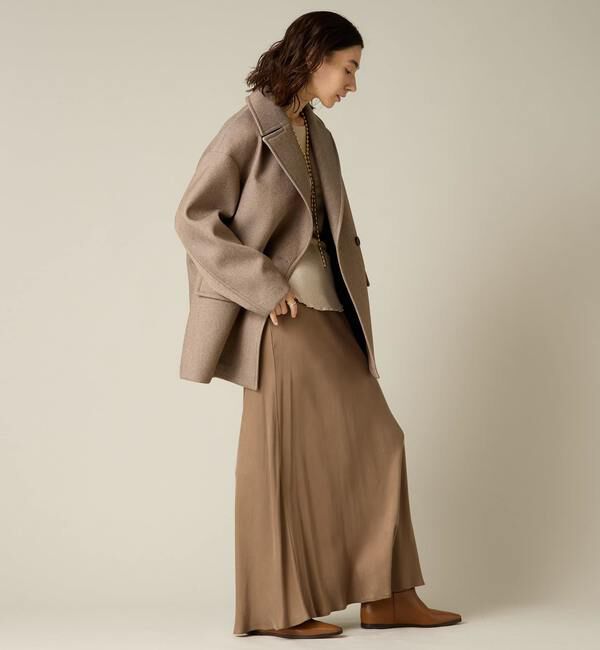 Liesse「ボンディングハーフPコート」|ピーコート|