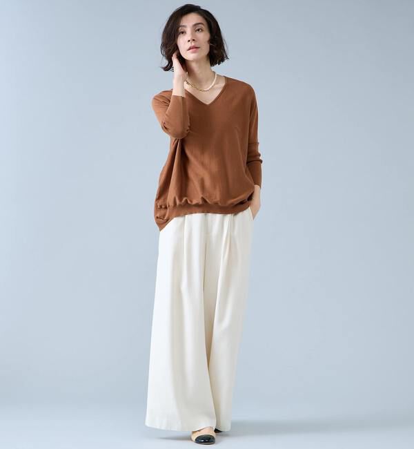 Liesse「【定番】Vネックドルマンニット」|ニット・セーター|