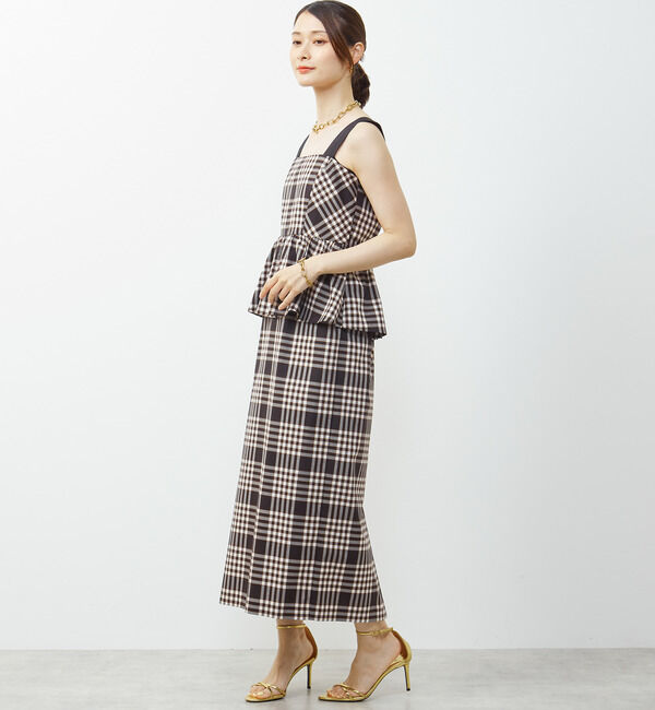 Soffitto「ノースリーブチェック柄ワンピース」|ワンピース|