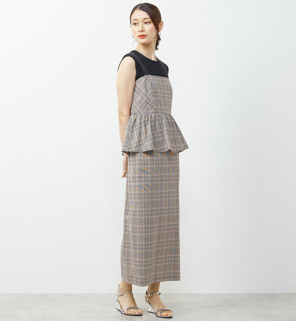 Soffitto「ノースリーブチェック柄ワンピース」|ワンピース|