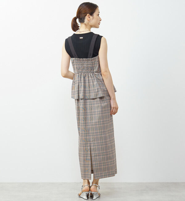 Soffitto「ノースリーブチェック柄ワンピース」|ワンピース|