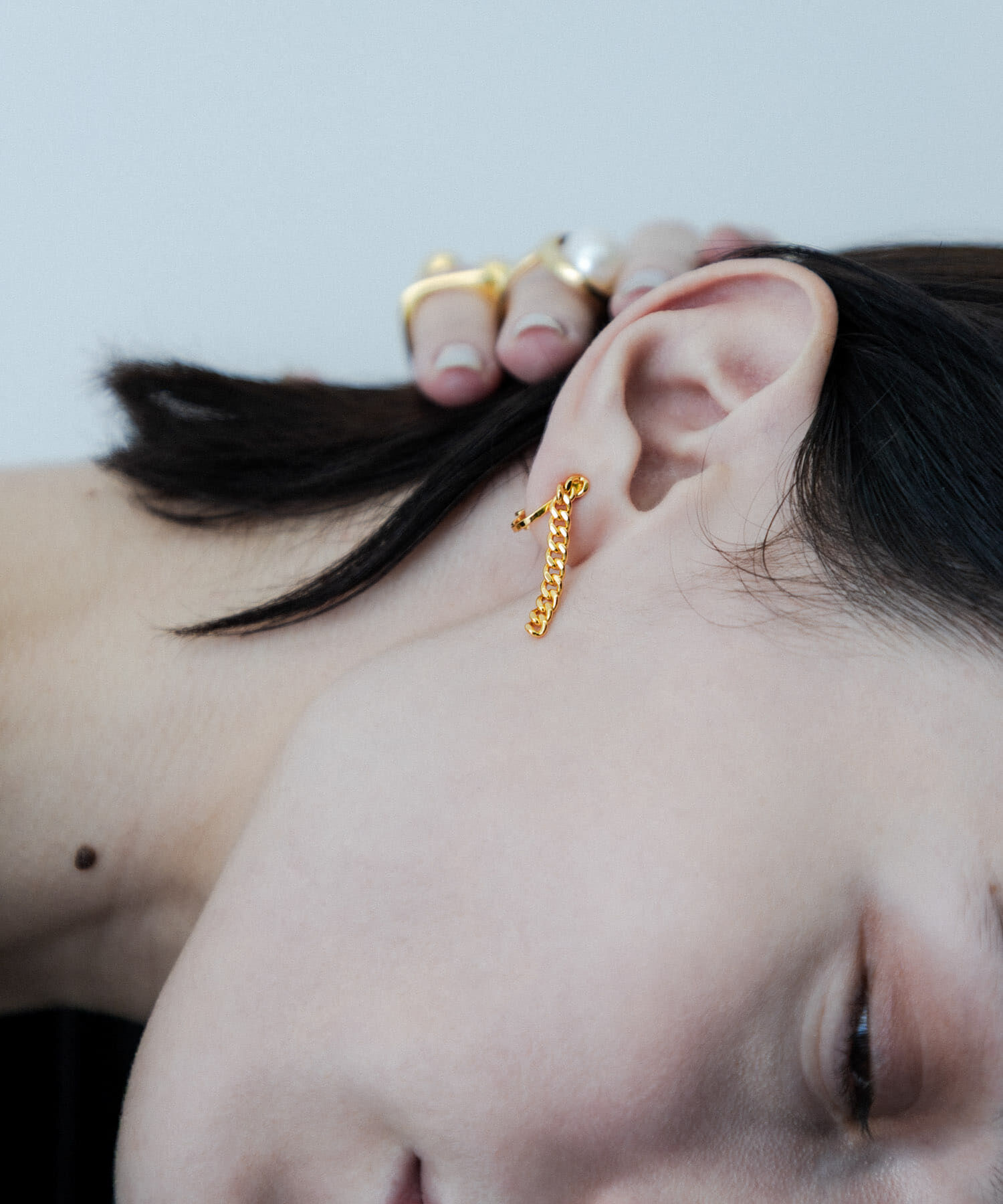 SMELLY「SMELLY so&rsquo;　asymmetry chain earring」|イヤリング|