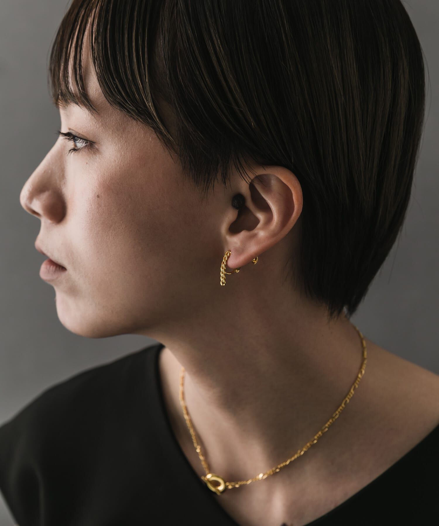 SMELLY「SMELLY so&rsquo;　asymmetry chain earring」|イヤリング|