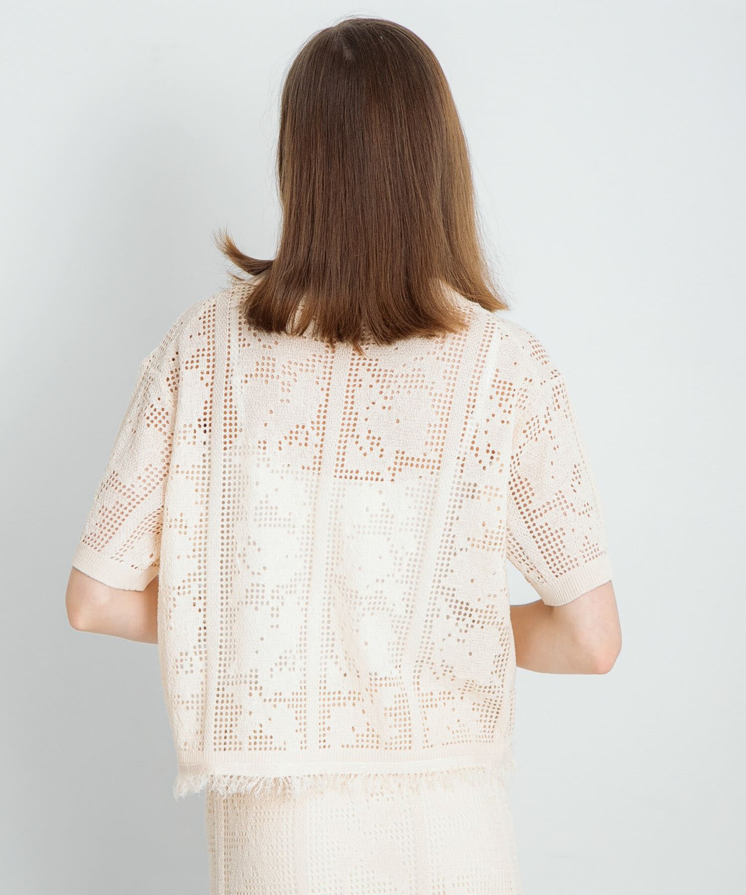 Sonny Label 「フラワーメッシュサマーニットシャツ」|シャツ・ブラウス|