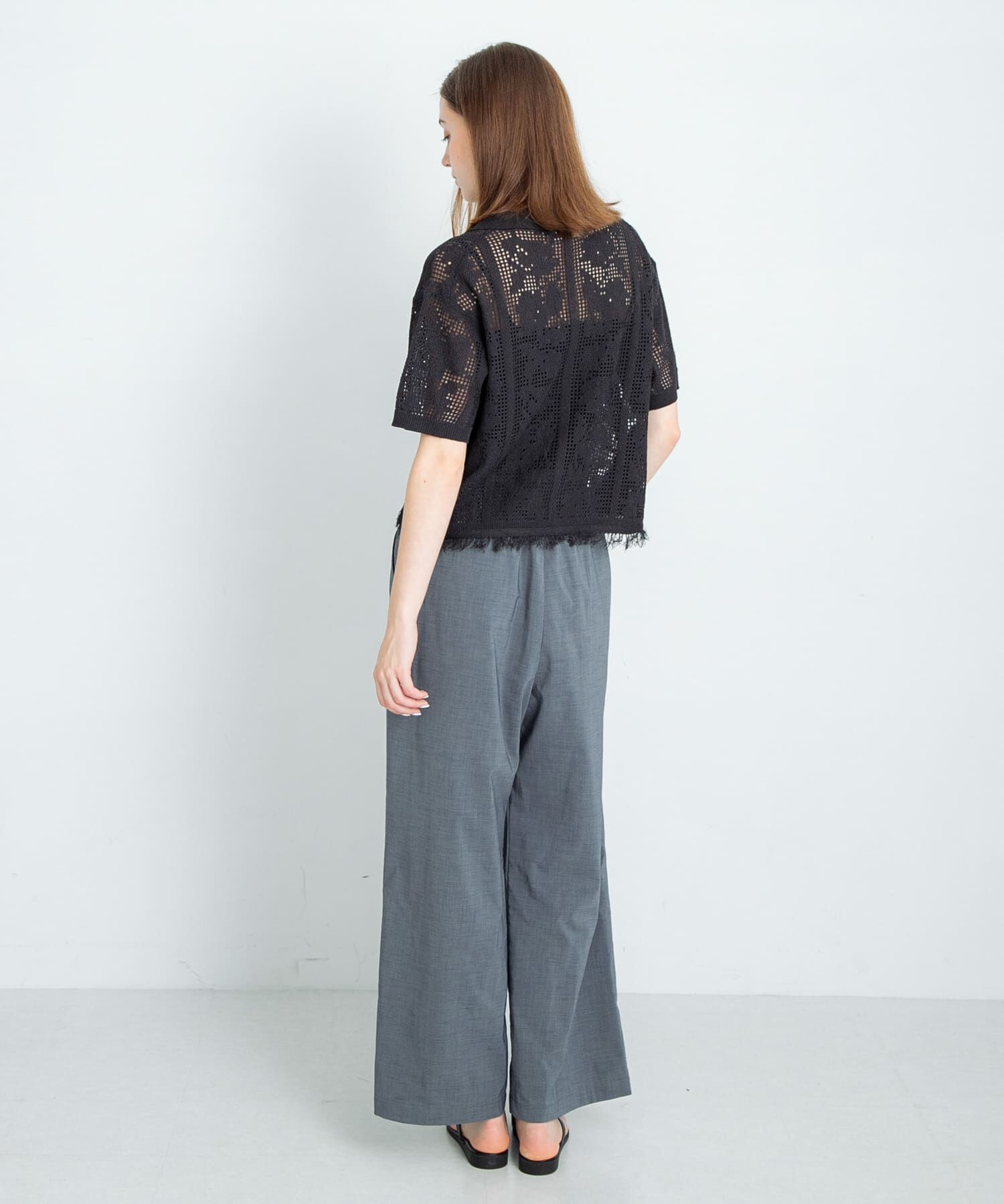 Sonny Label 「フラワーメッシュサマーニットシャツ」|シャツ・ブラウス|