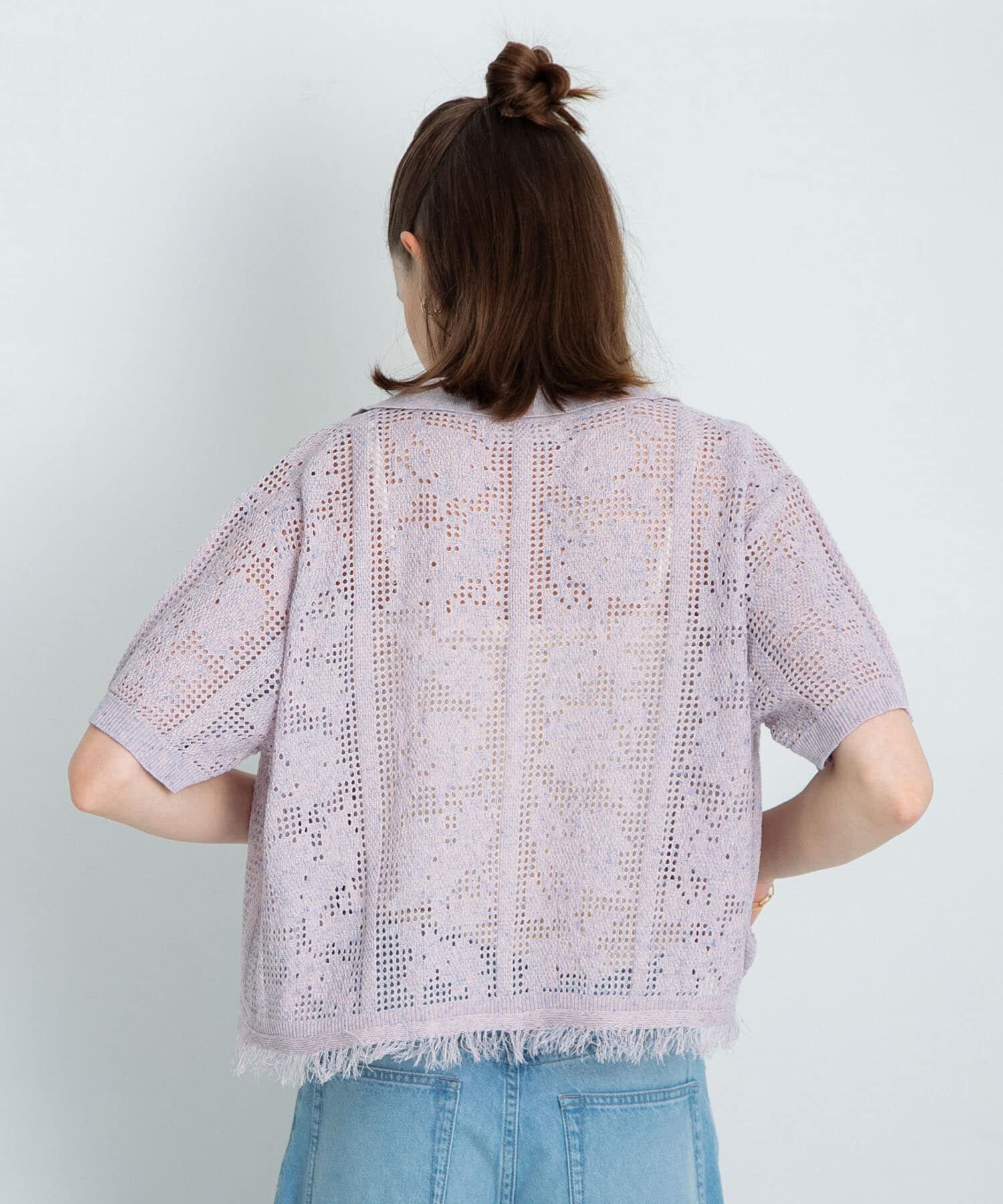 Sonny Label 「フラワーメッシュサマーニットシャツ」|シャツ・ブラウス|