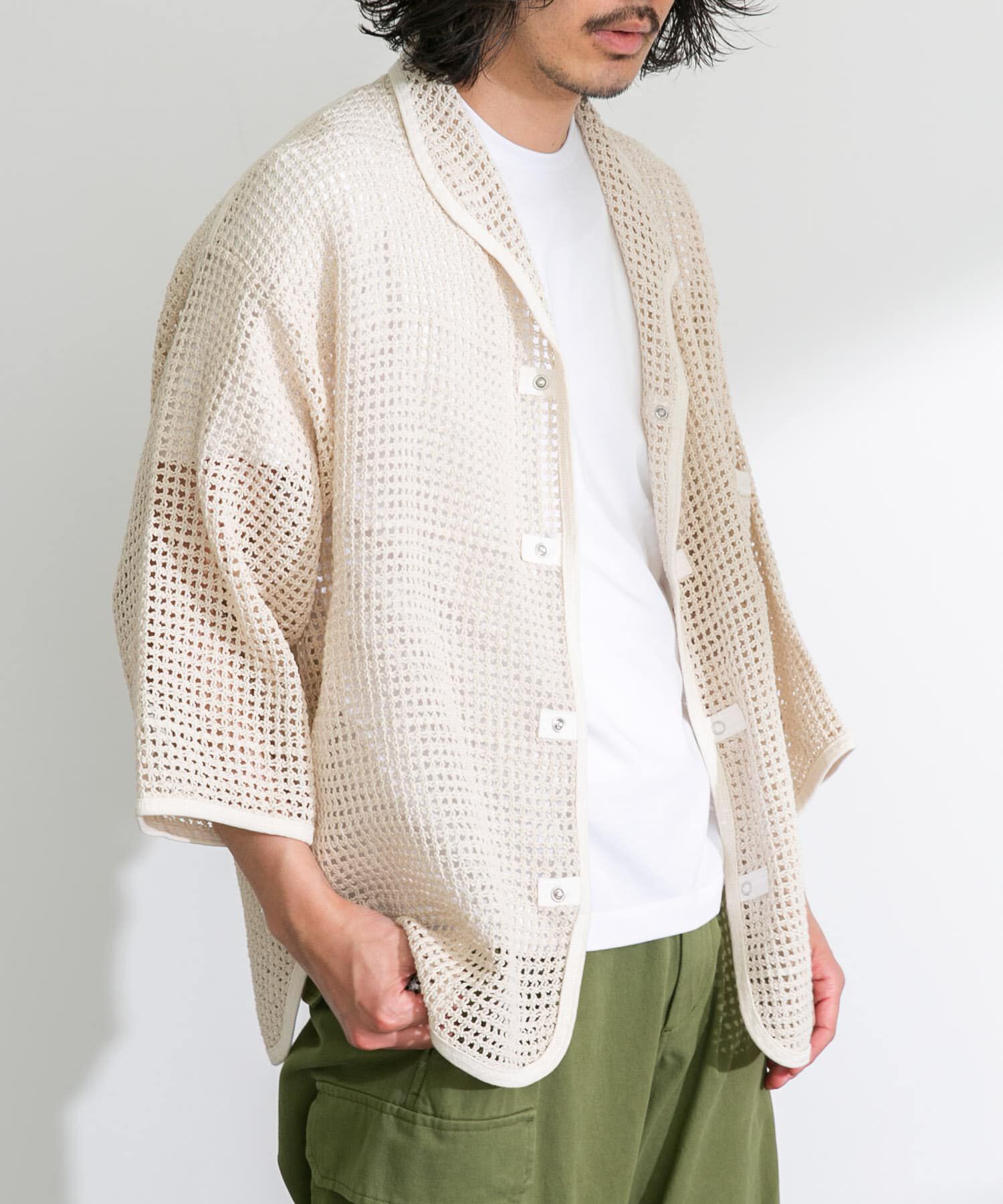 Sonny Label 「ARMY TWILL　Cotton Mesh Shirts」|シャツ・ブラウス|ホワイト系その他