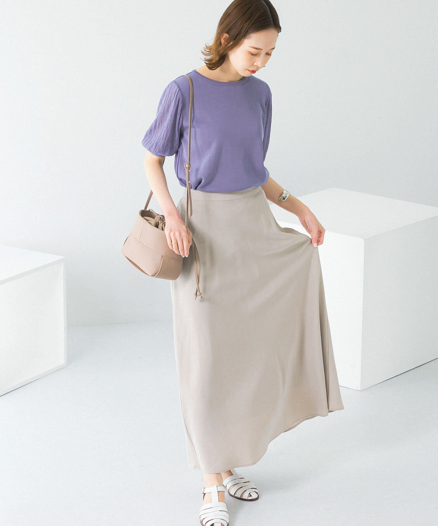 URBAN RESEARCH ROSSO「リネンフレアーナロースカート」|スカート|