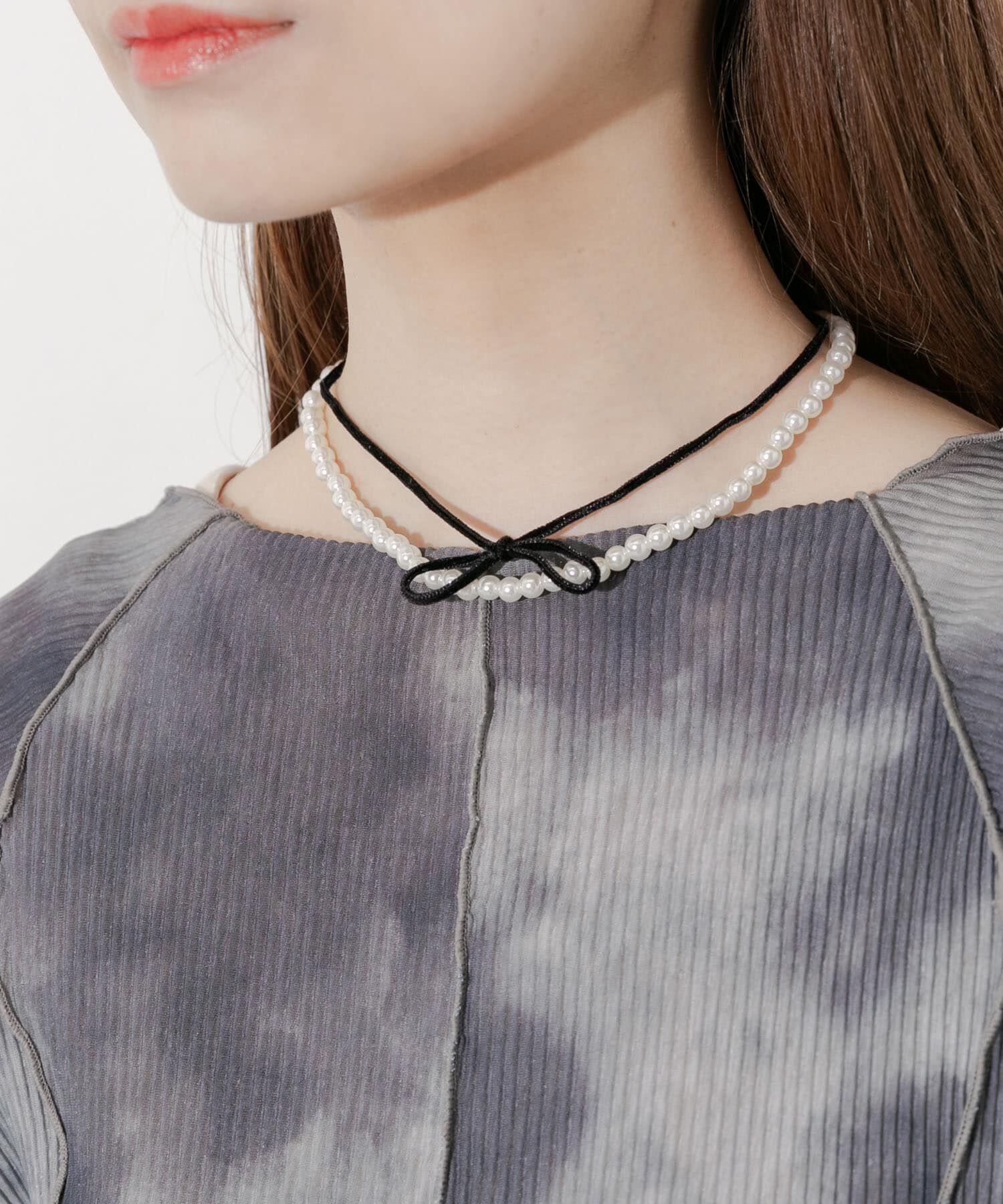 SMELLY「パールベロア２セットネックレス」|ネックレス|