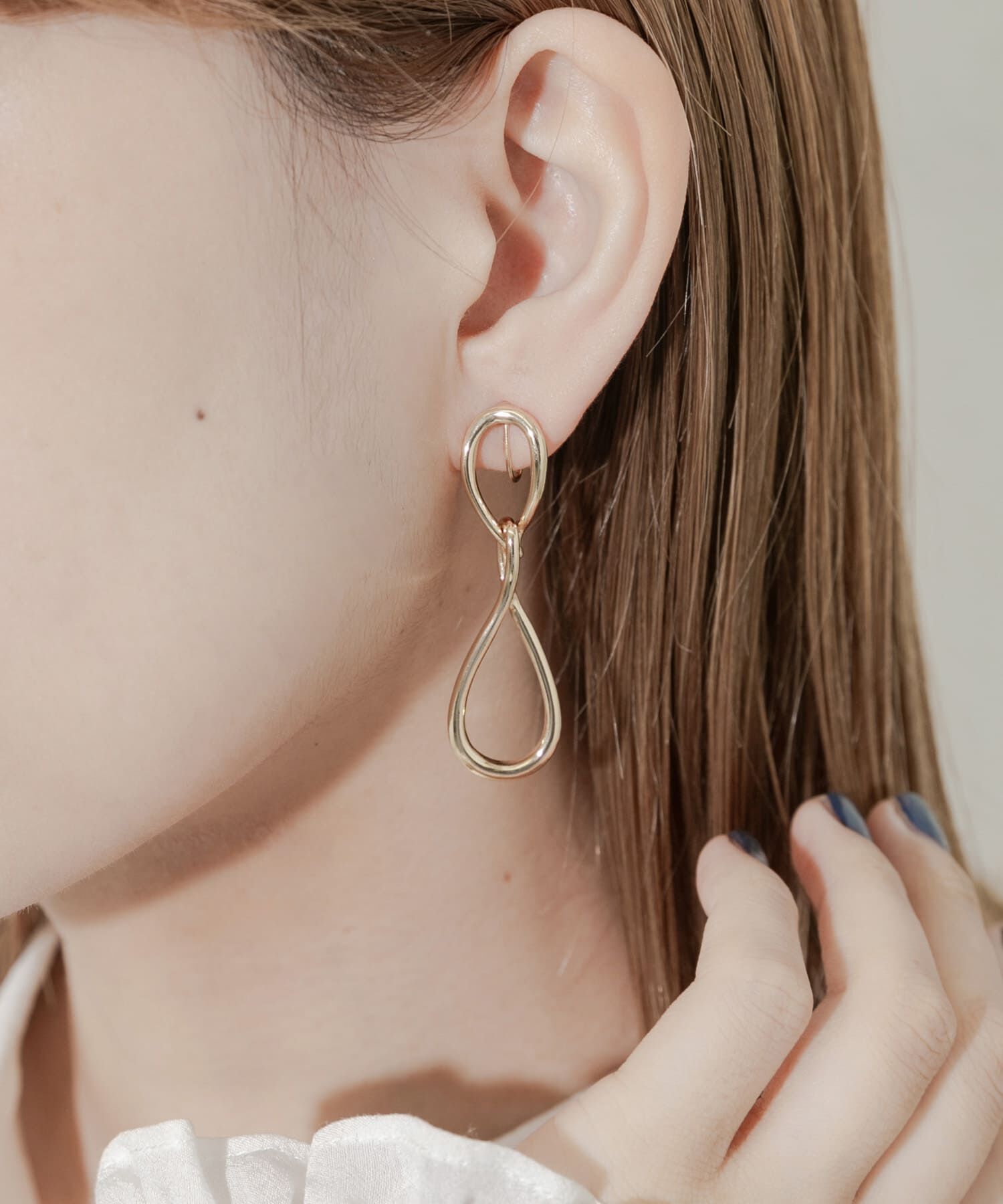 SMELLY「メタルドロップデザインイヤリング」|イヤリング|