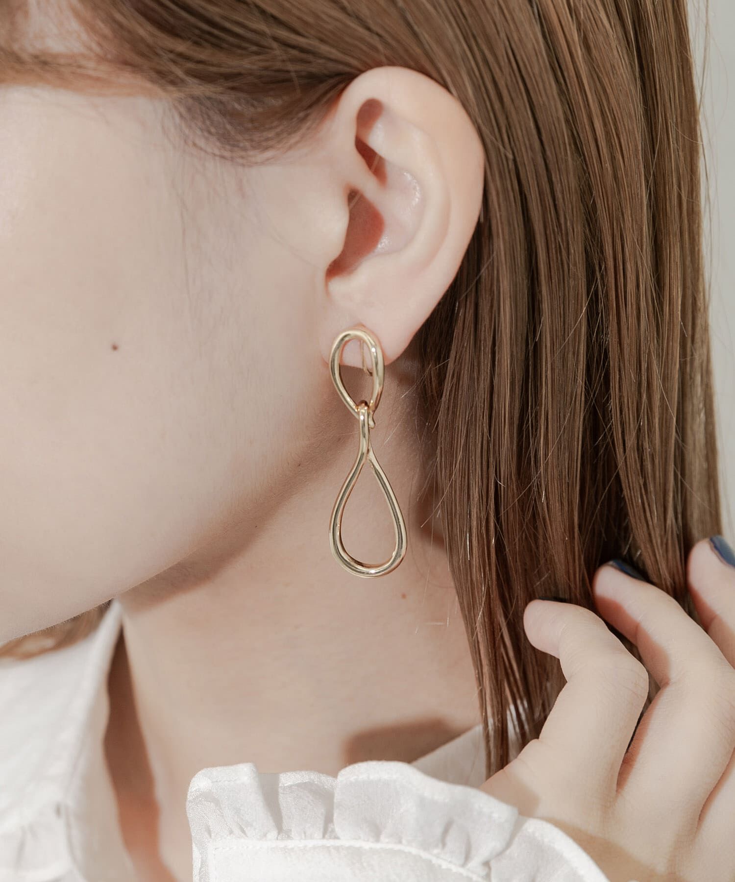 SMELLY「メタルドロップデザインイヤリング」|イヤリング|