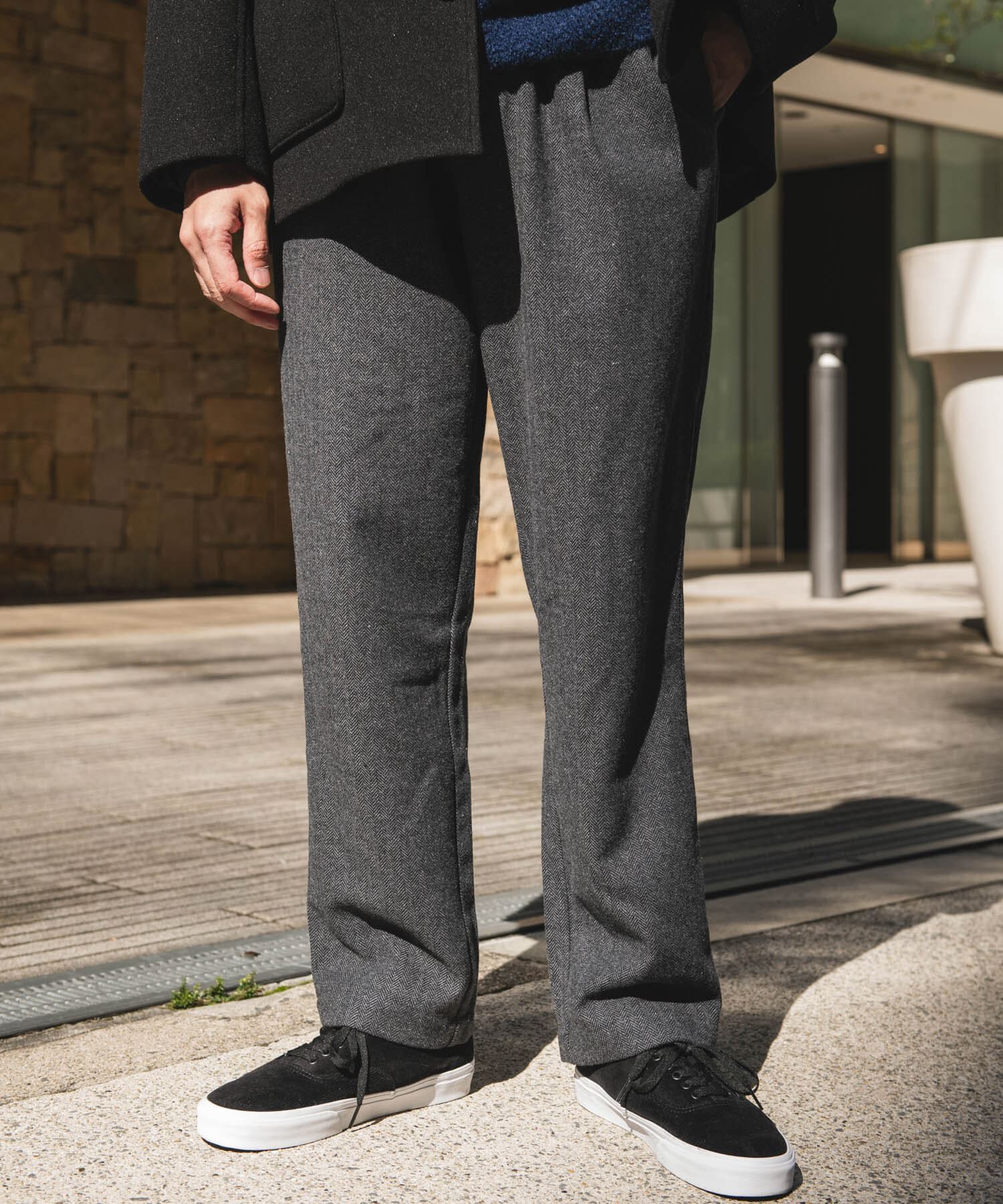 URBAN RESEARCH DOORS「ウール混ヘリンボーンイージートラウザー」|その他|
