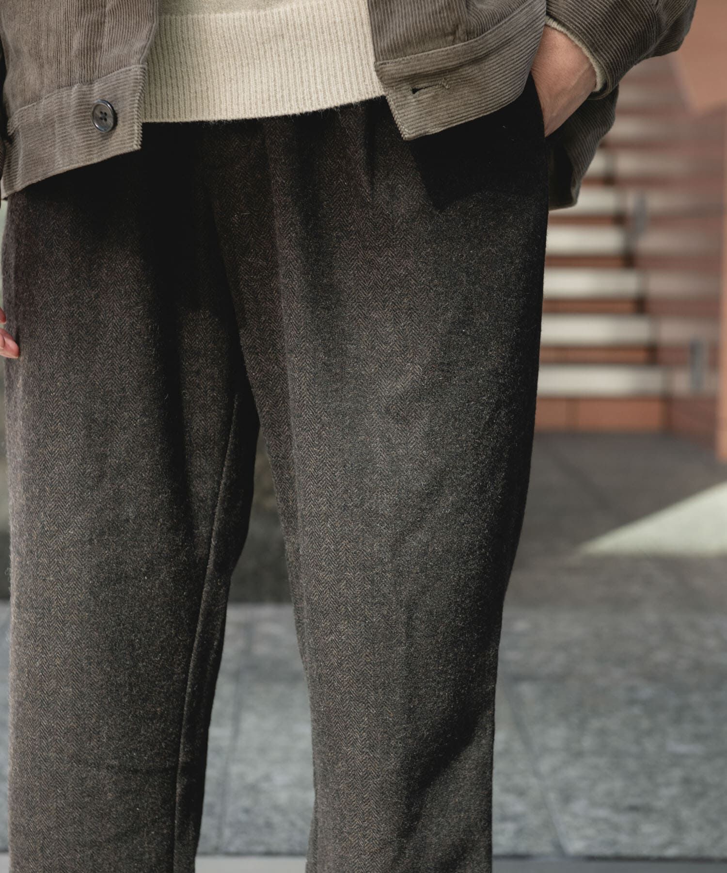 URBAN RESEARCH DOORS「ウール混ヘリンボーンイージートラウザー」|その他|