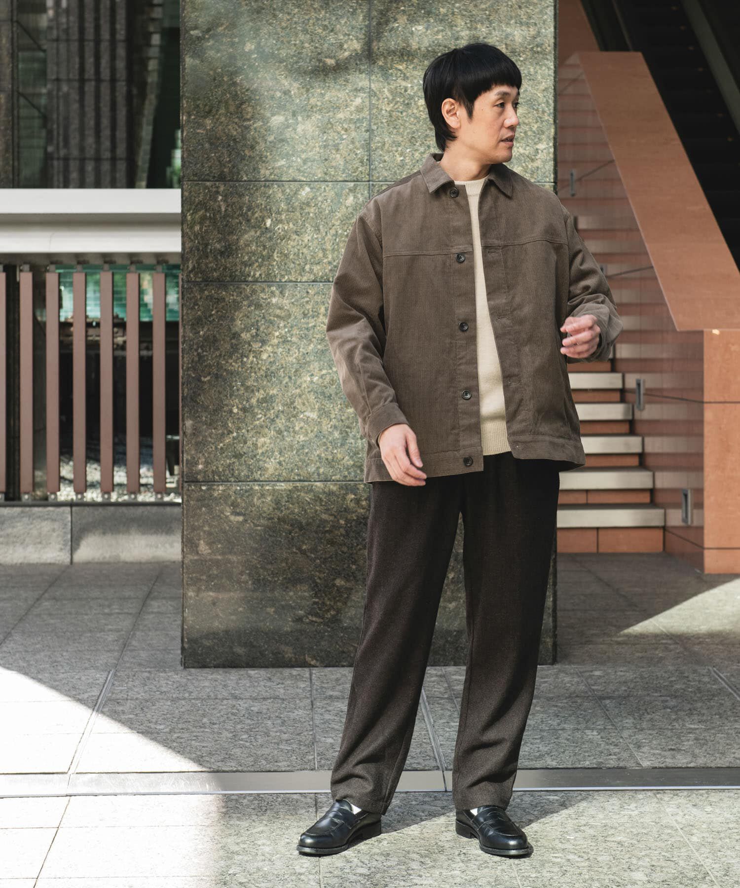 URBAN RESEARCH DOORS「ウール混ヘリンボーンイージートラウザー」|その他|