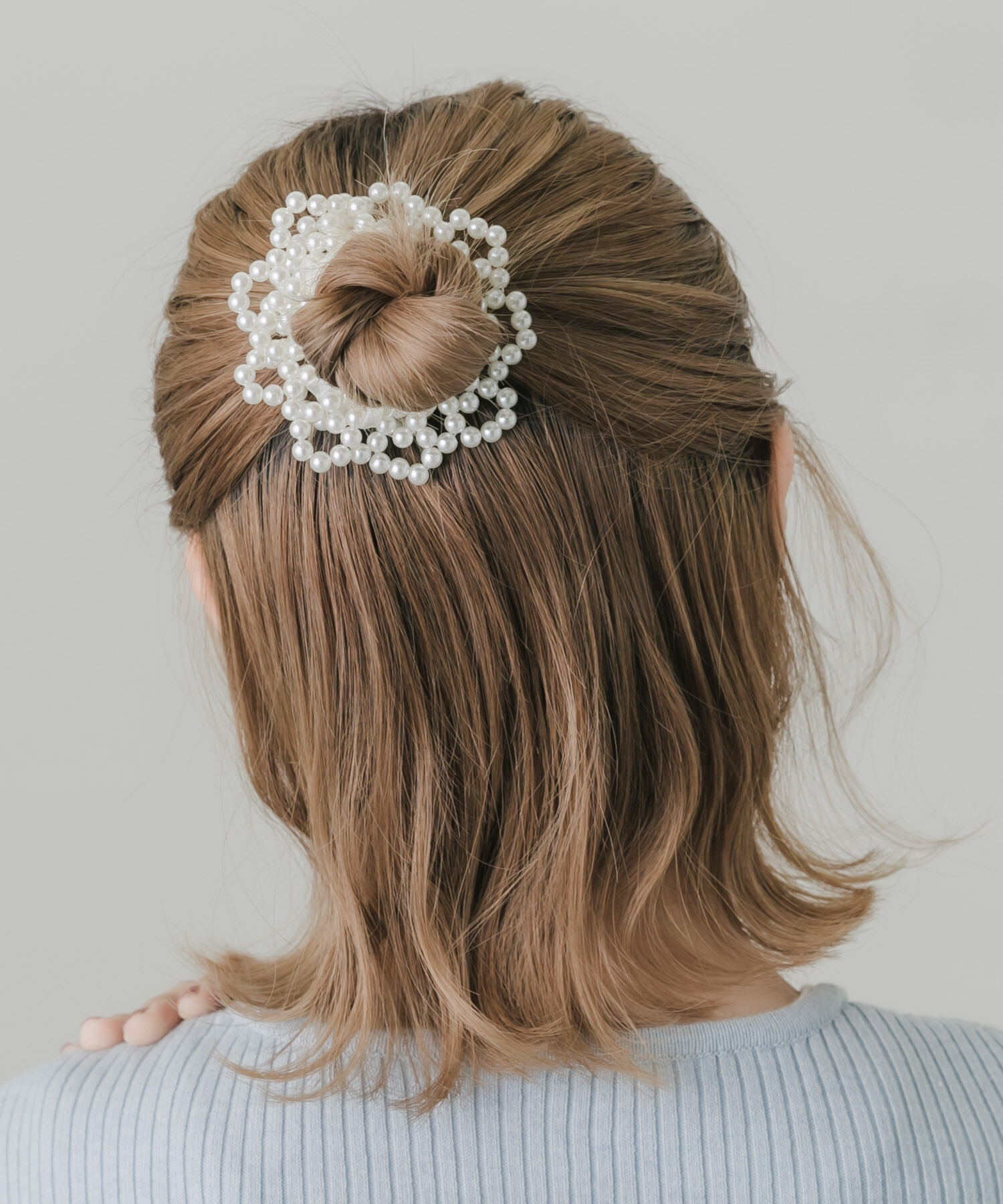 SMELLY「パールボリュームヘアポニー」|ヘアゴム・シュシュ|