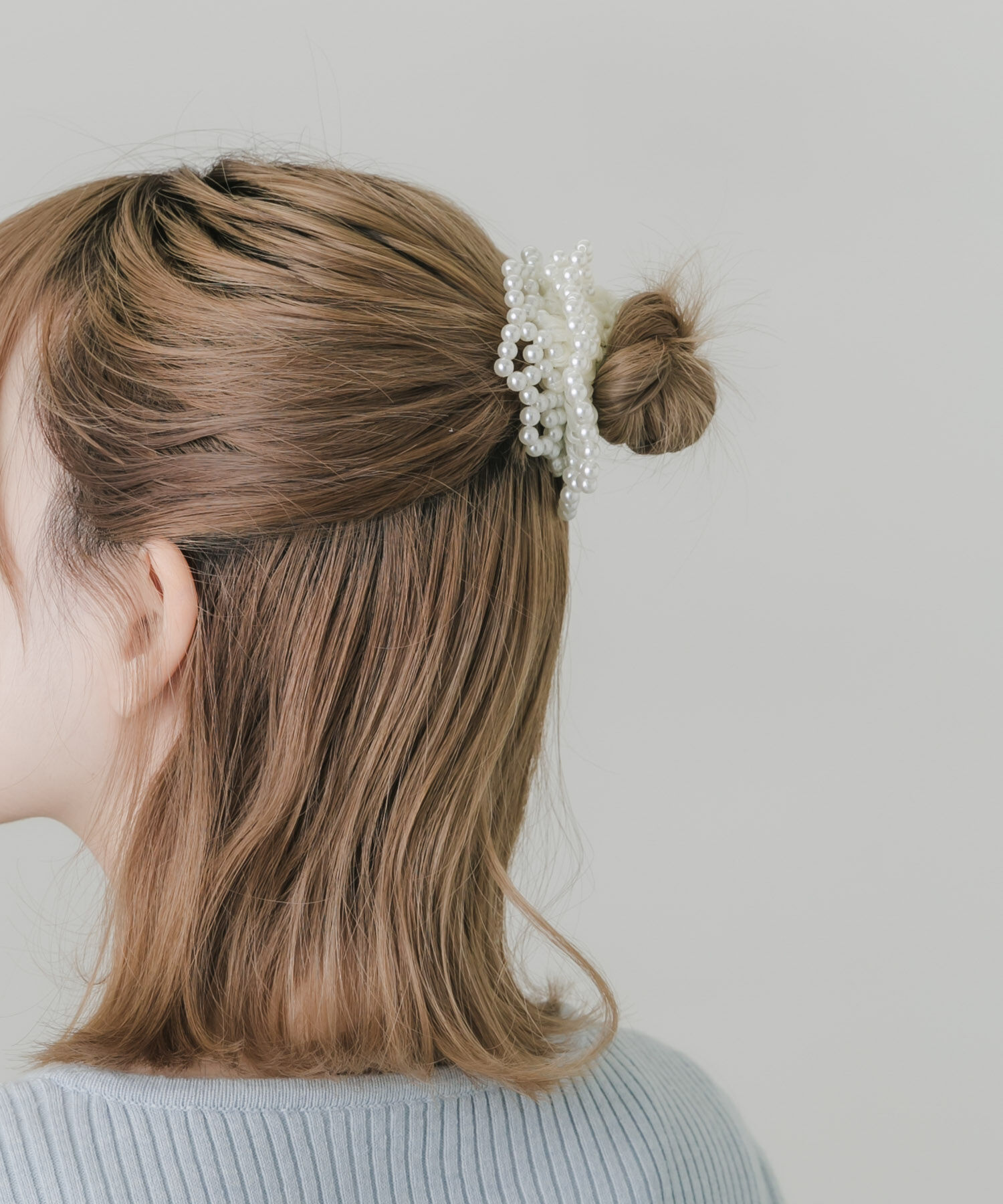 SMELLY「パールボリュームヘアポニー」|ヘアゴム・シュシュ|