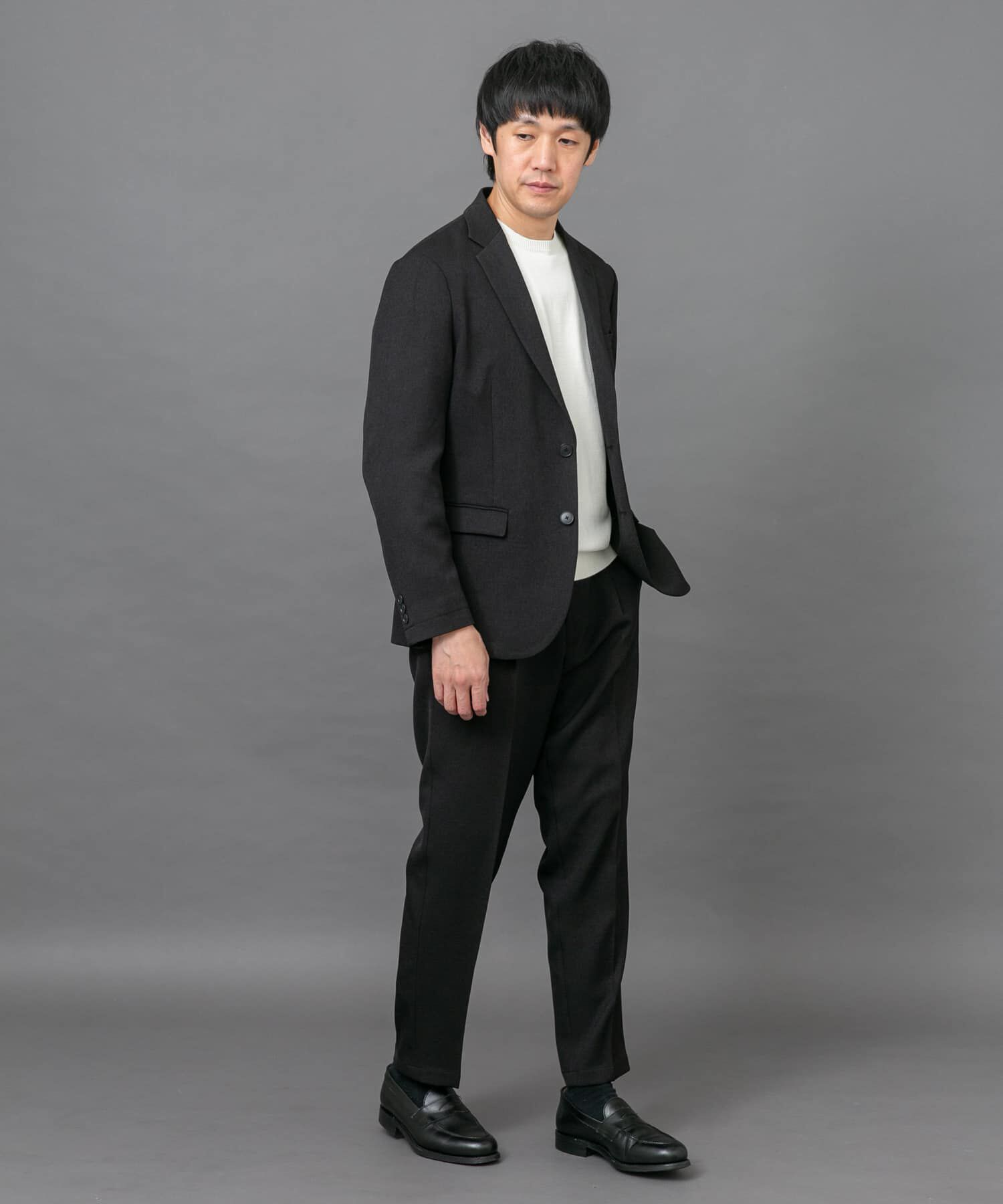 URBAN RESEARCH DOORS「LIFE STYLE TAILOR　ブラッシュドツイルストレッチパンツ」|スラックス|