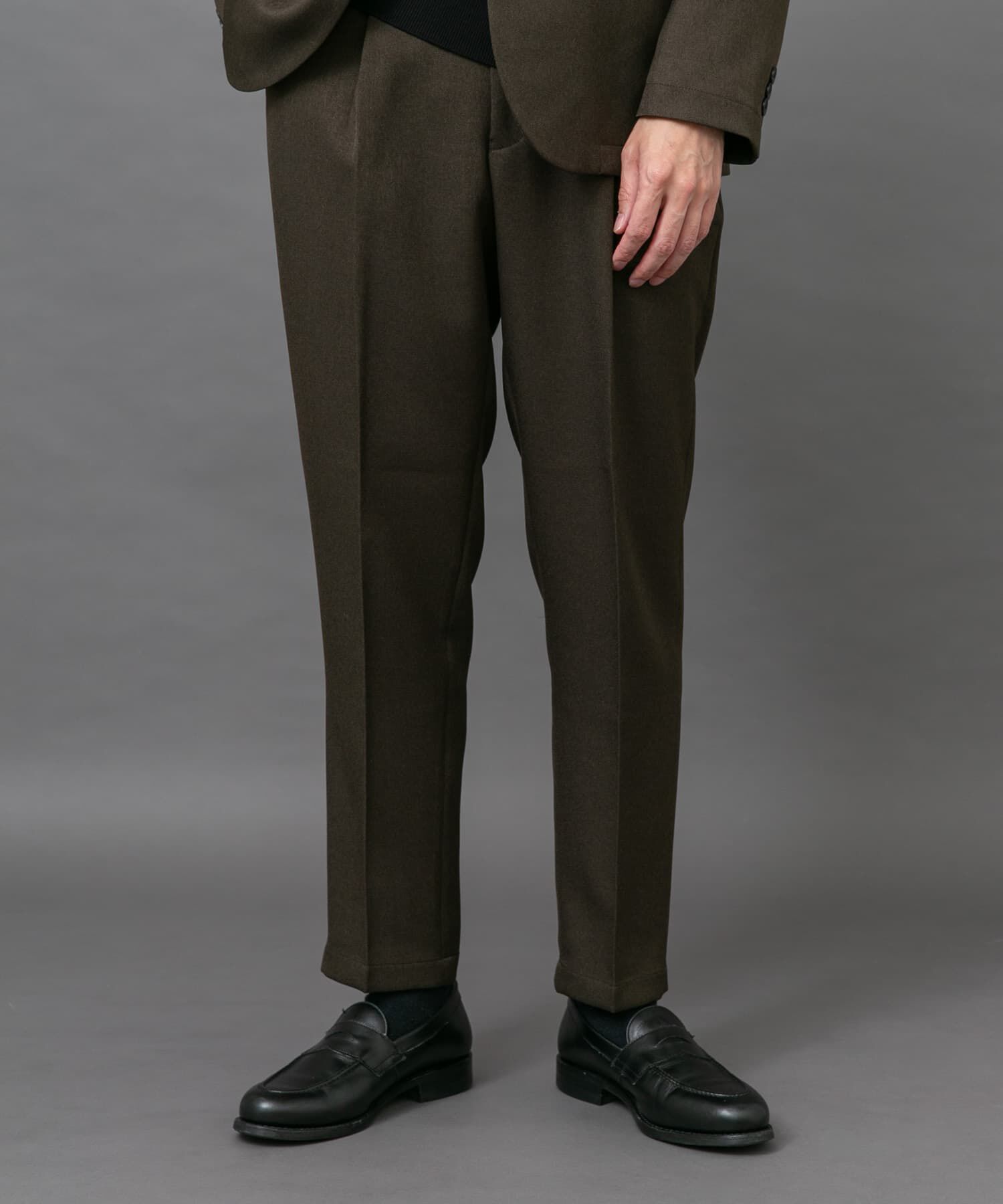 URBAN RESEARCH DOORS「LIFE STYLE TAILOR　ブラッシュドツイルストレッチパンツ」|スラックス|