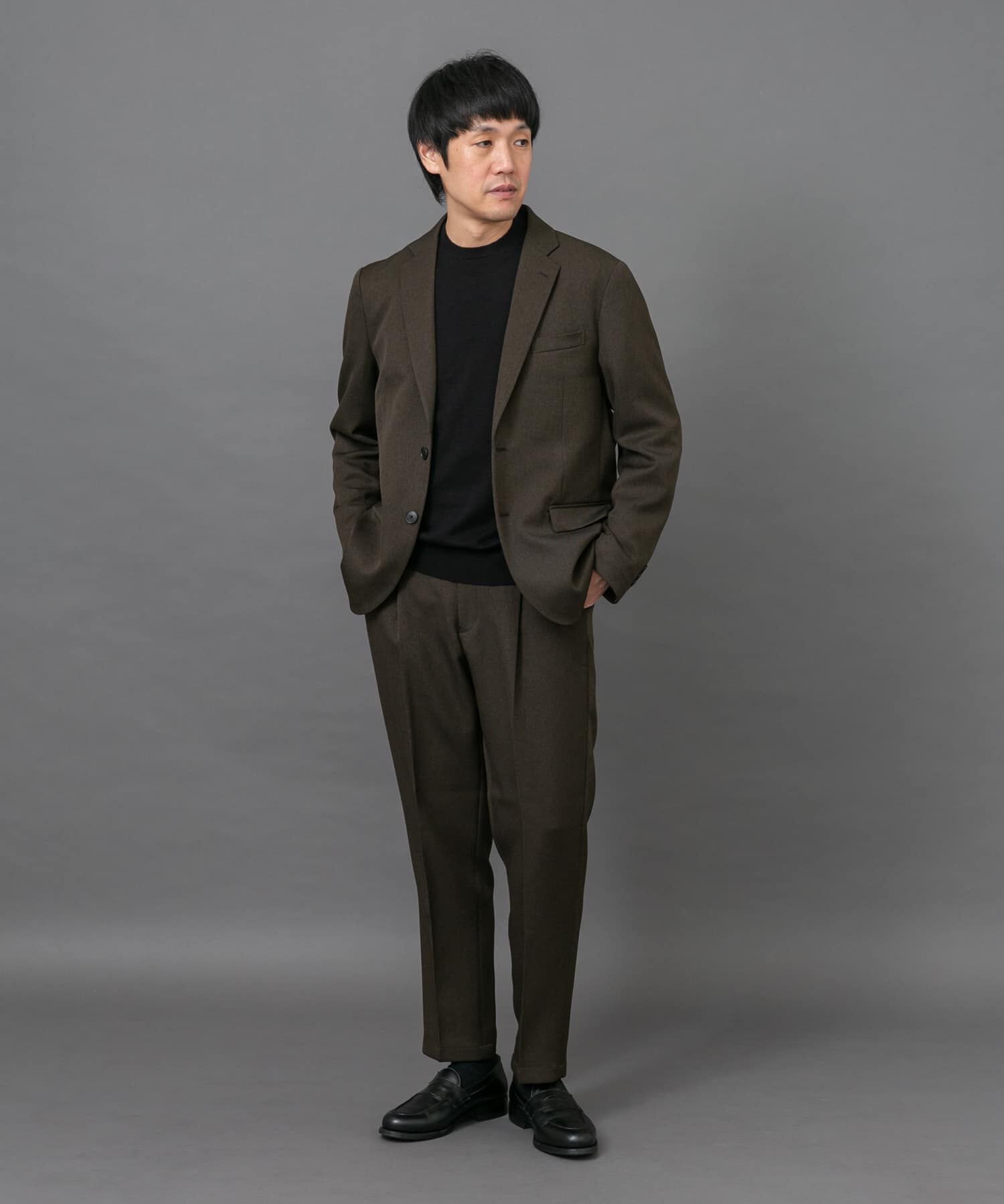 URBAN RESEARCH DOORS「LIFE STYLE TAILOR　ブラッシュドツイルストレッチパンツ」|スラックス|