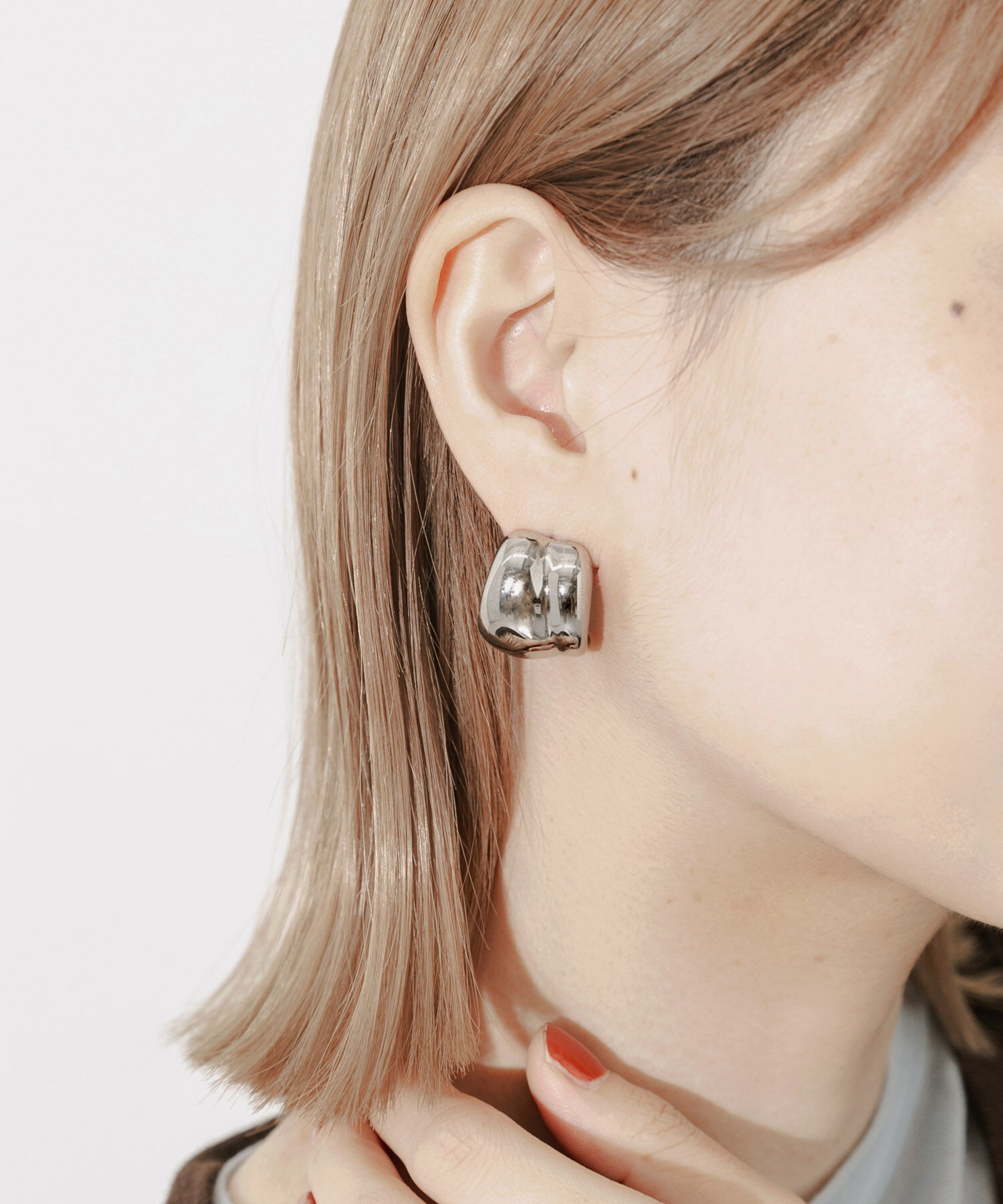 SMELLY「ステンレスニュアンスワイドピアス」|ピアス|シルバー