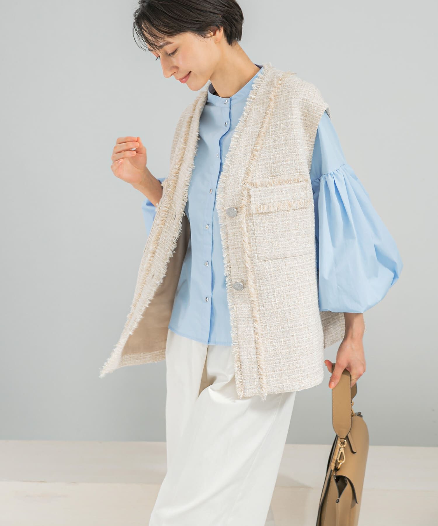 URBAN RESEARCH ROSSO「ボリュームスリーブシャツブラウス」|シャツ・ブラウス|