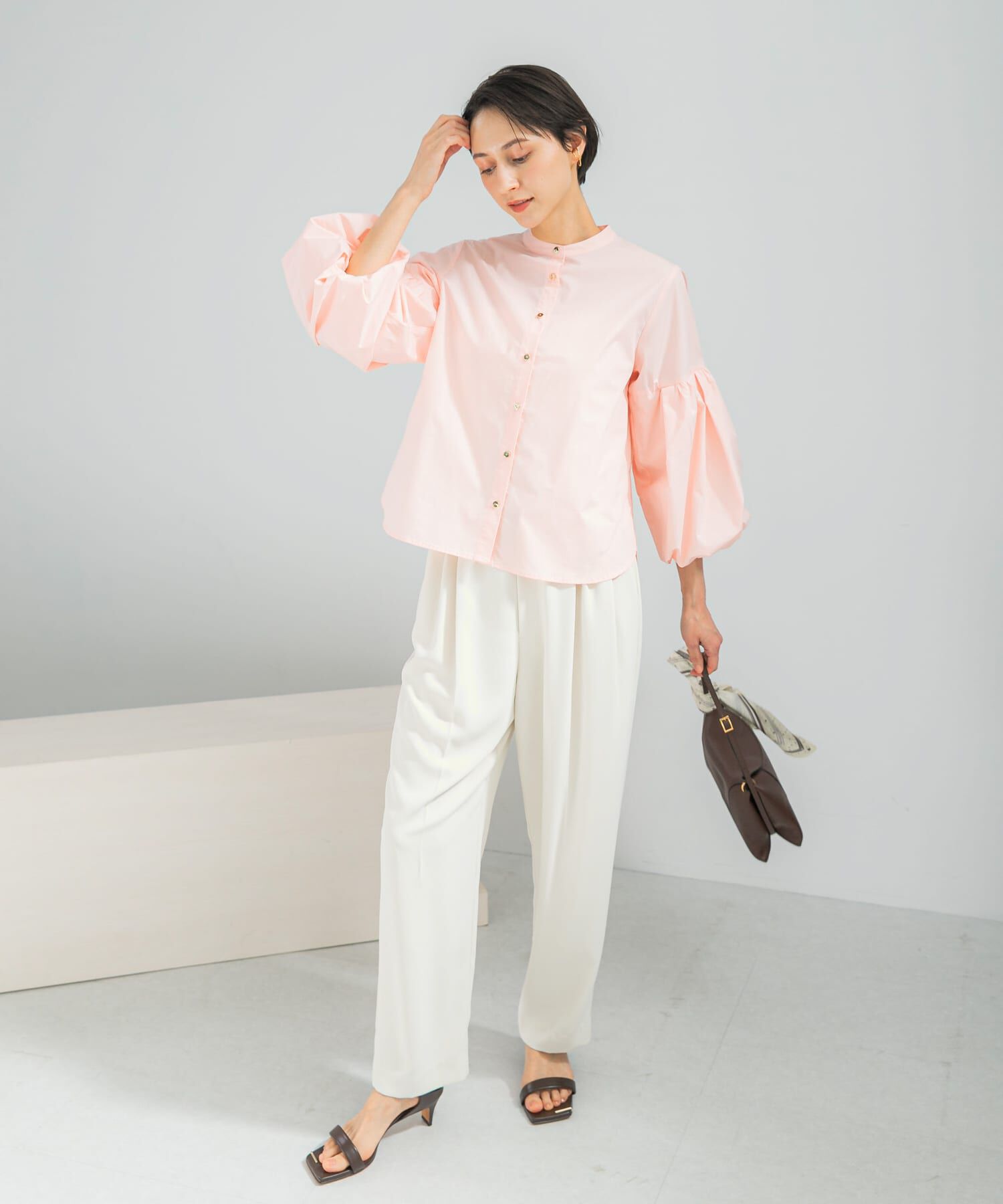 URBAN RESEARCH ROSSO「ボリュームスリーブシャツブラウス」|シャツ・ブラウス|