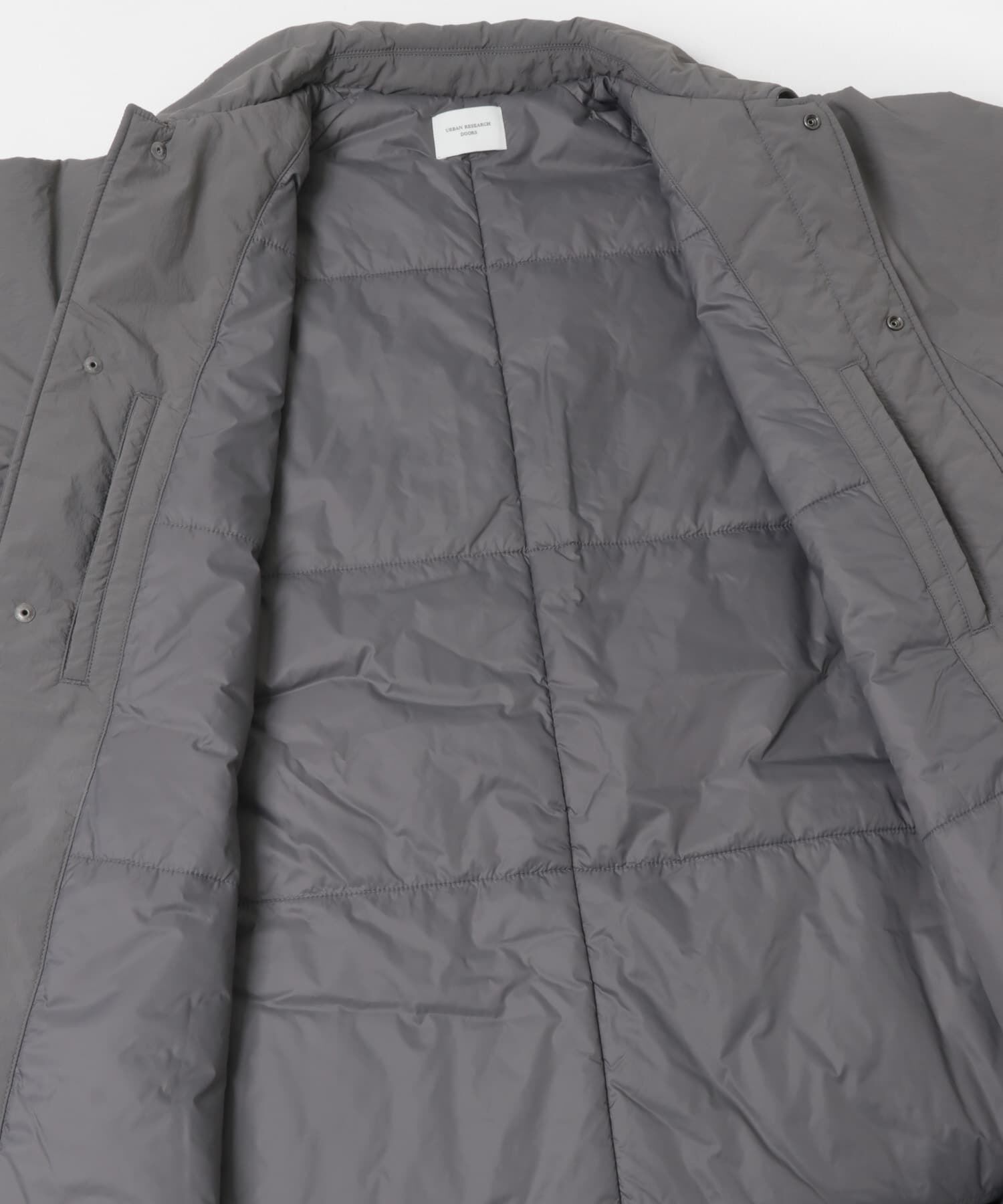URBAN RESEARCH DOORS「ライトナイロン パデット バルマカンコート」|ノーカラーコート|