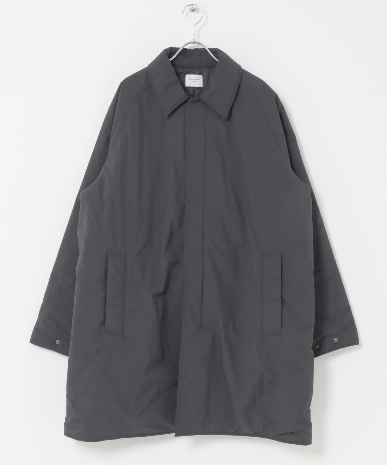 URBAN RESEARCH DOORS「ライトナイロン パデット バルマカンコート」|ノーカラーコート|