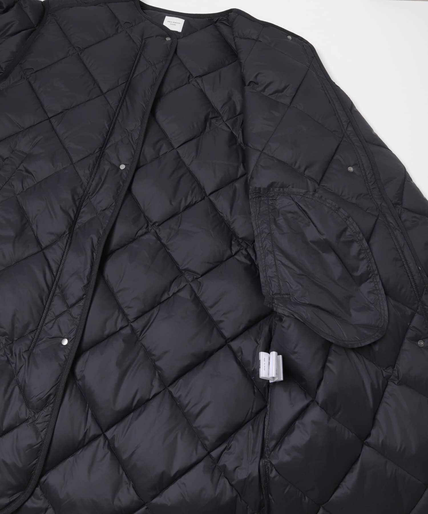 URBAN RESEARCH DOORS「ライトダウンキルトロングコート」|ノーカラーコート|