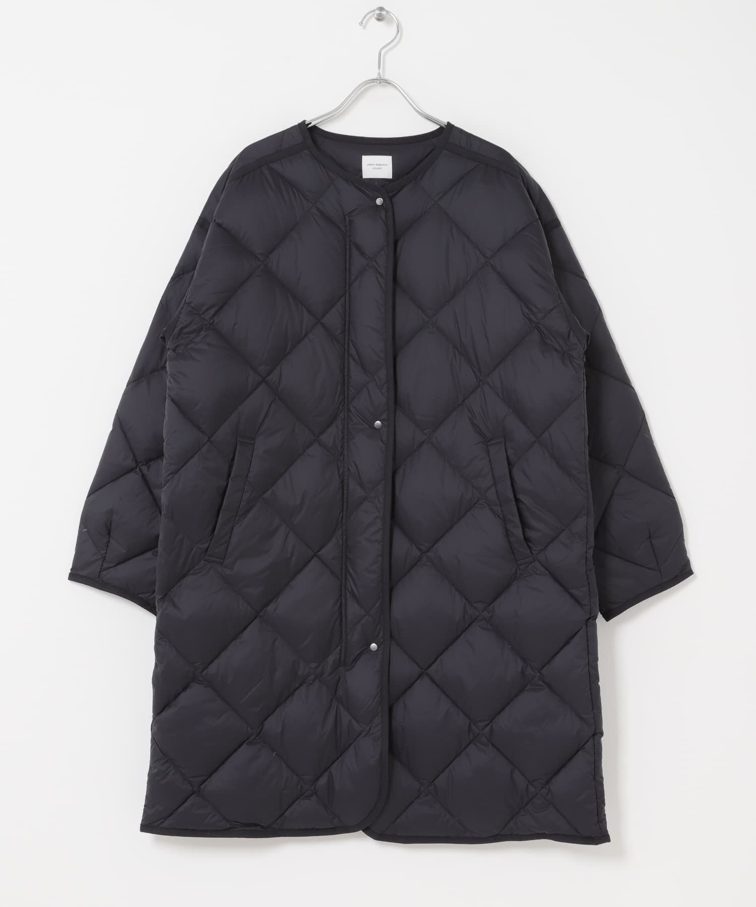 URBAN RESEARCH DOORS「ライトダウンキルトロングコート」|ノーカラーコート|
