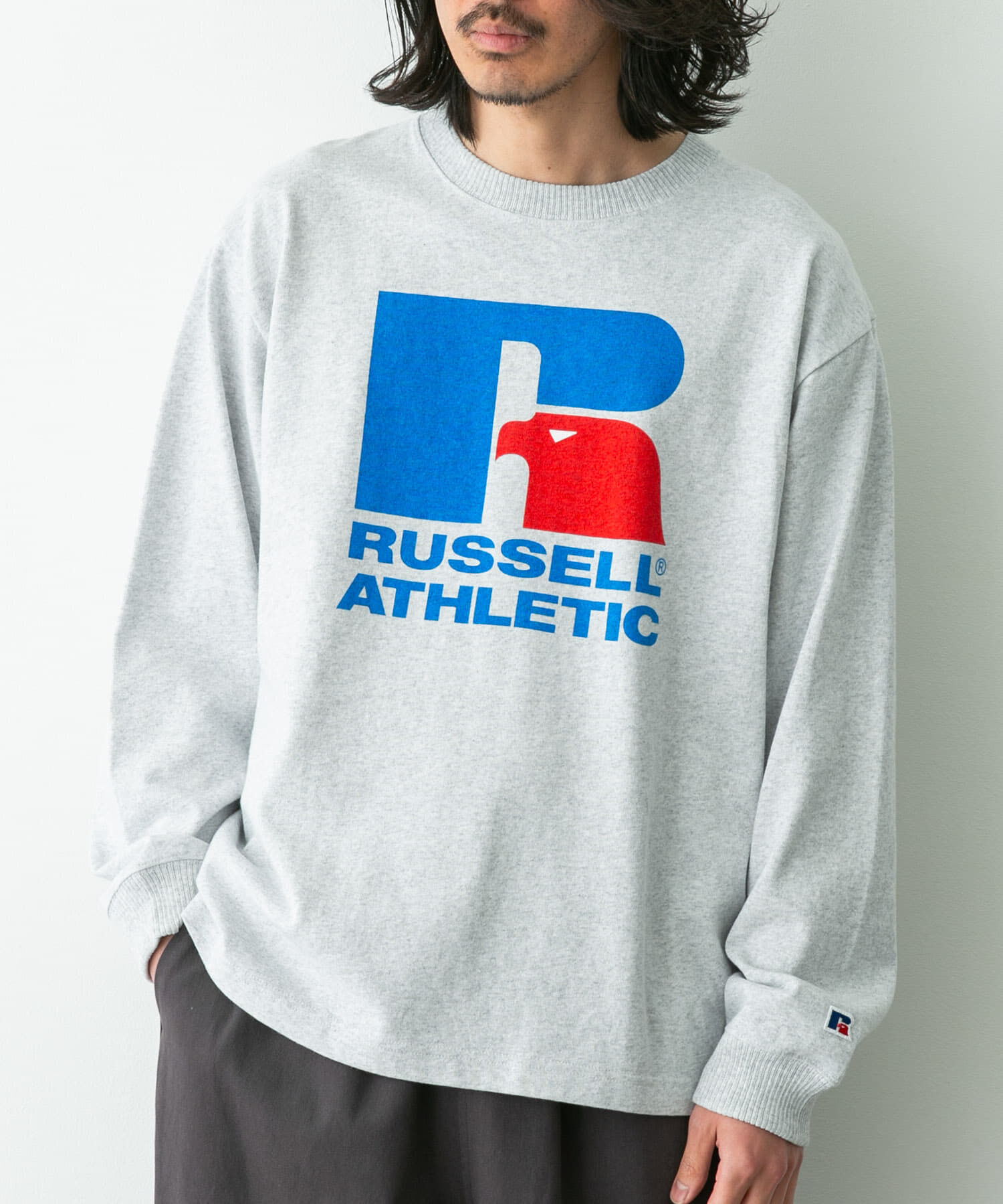 Sonny Label 「『別注』RUSSELL ATHLETIC&times;SonnyLabel　プリントヘビージャージーロングTシャツ」|Tシャツ・カットソー|