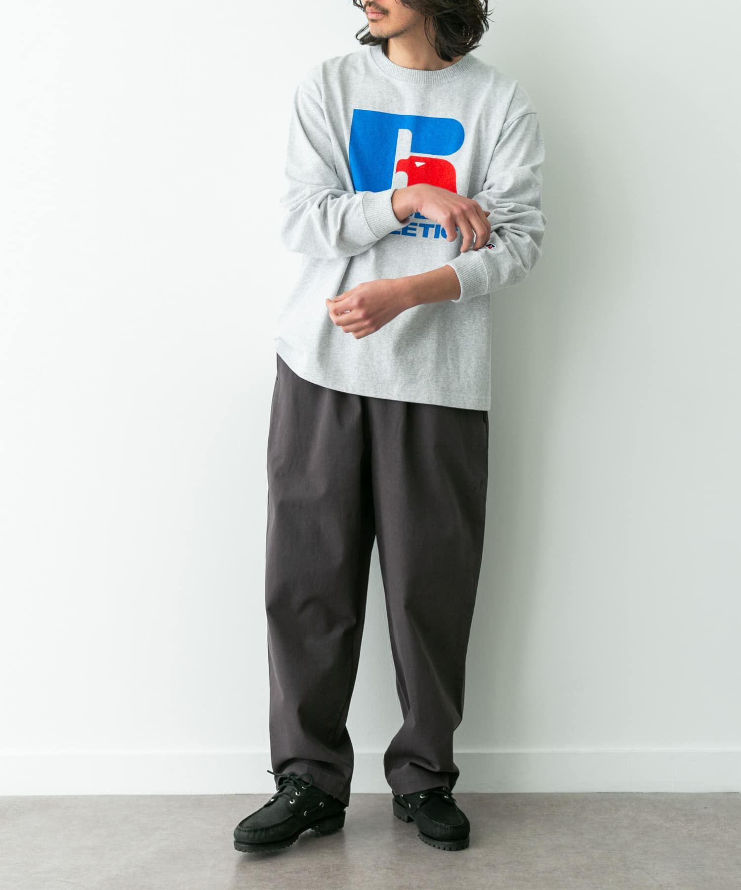 Sonny Label 「『別注』RUSSELL ATHLETIC&times;SonnyLabel　プリントヘビージャージーロングTシャツ」|Tシャツ・カットソー|