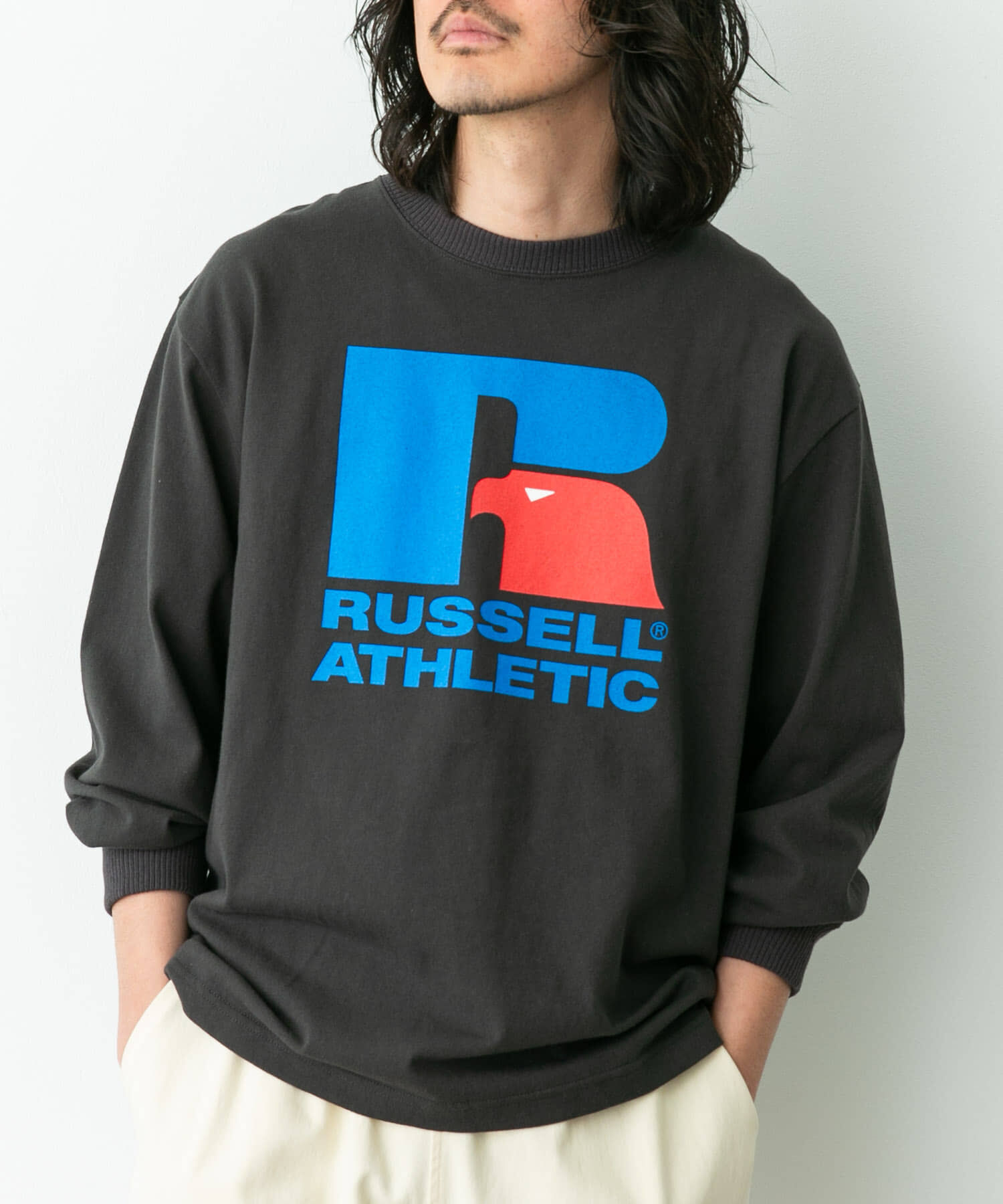 Sonny Label 「『別注』RUSSELL ATHLETIC&times;SonnyLabel　プリントヘビージャージーロングTシャツ」|Tシャツ・カットソー|