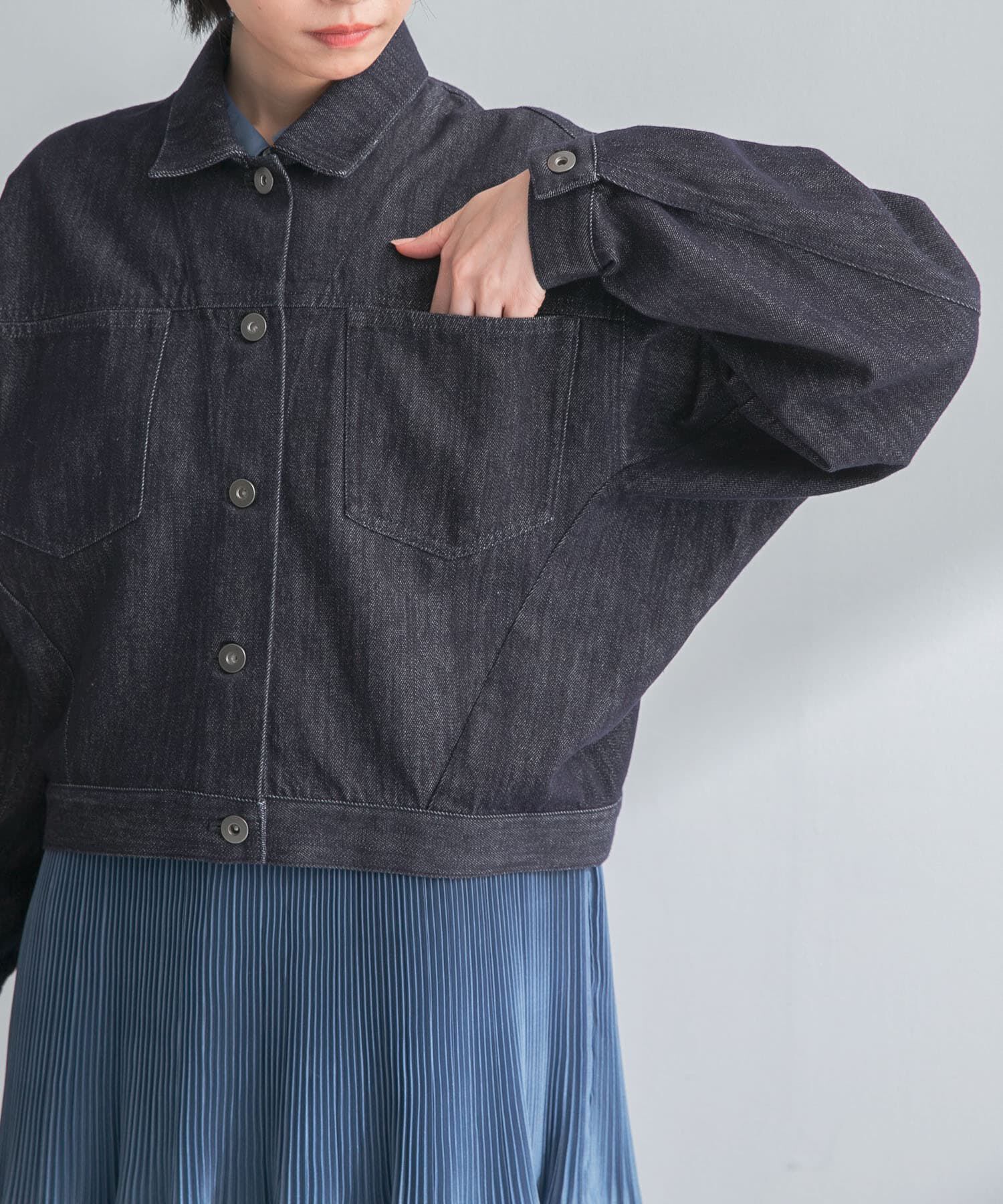 URBAN RESEARCH ROSSO「デニムドルマンジャケット」|デニムジャケット|