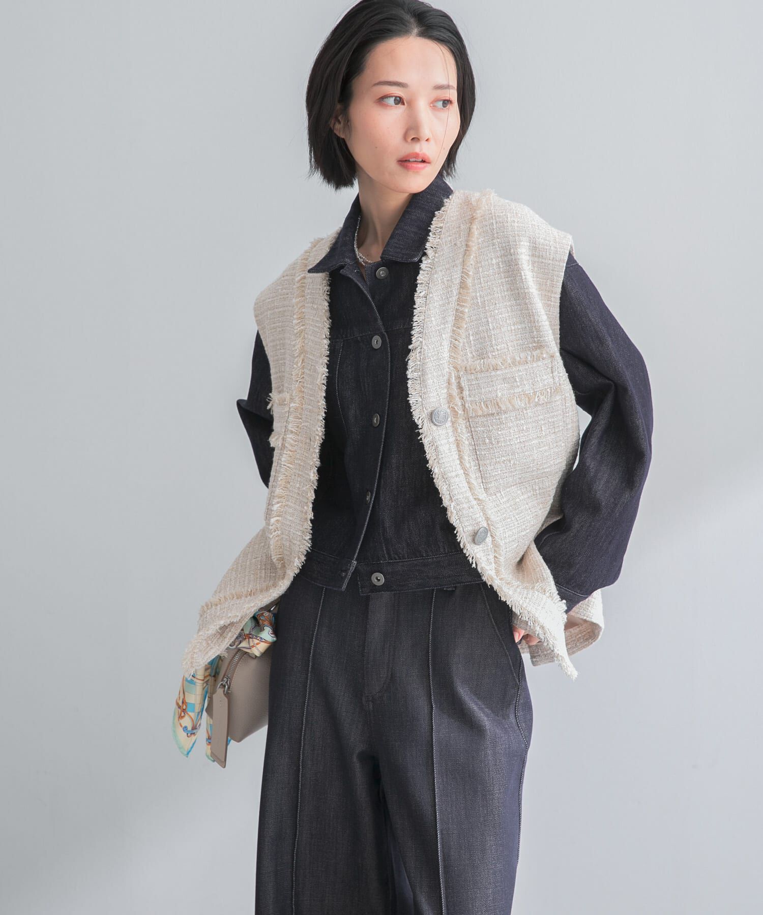 URBAN RESEARCH ROSSO「デニムドルマンジャケット」|デニムジャケット|