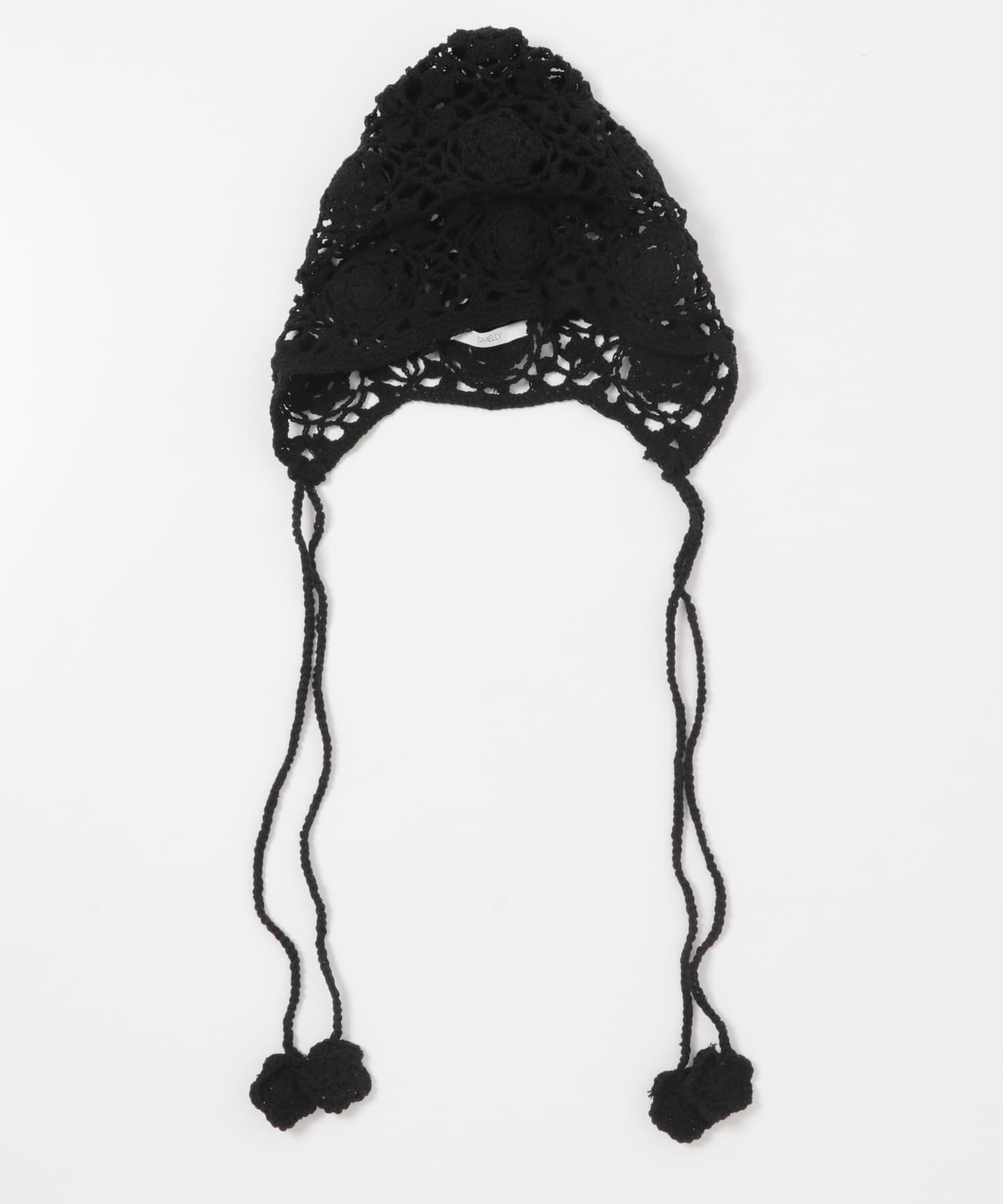 SMELLY「フラワーデザインボンネット」|ニット帽|