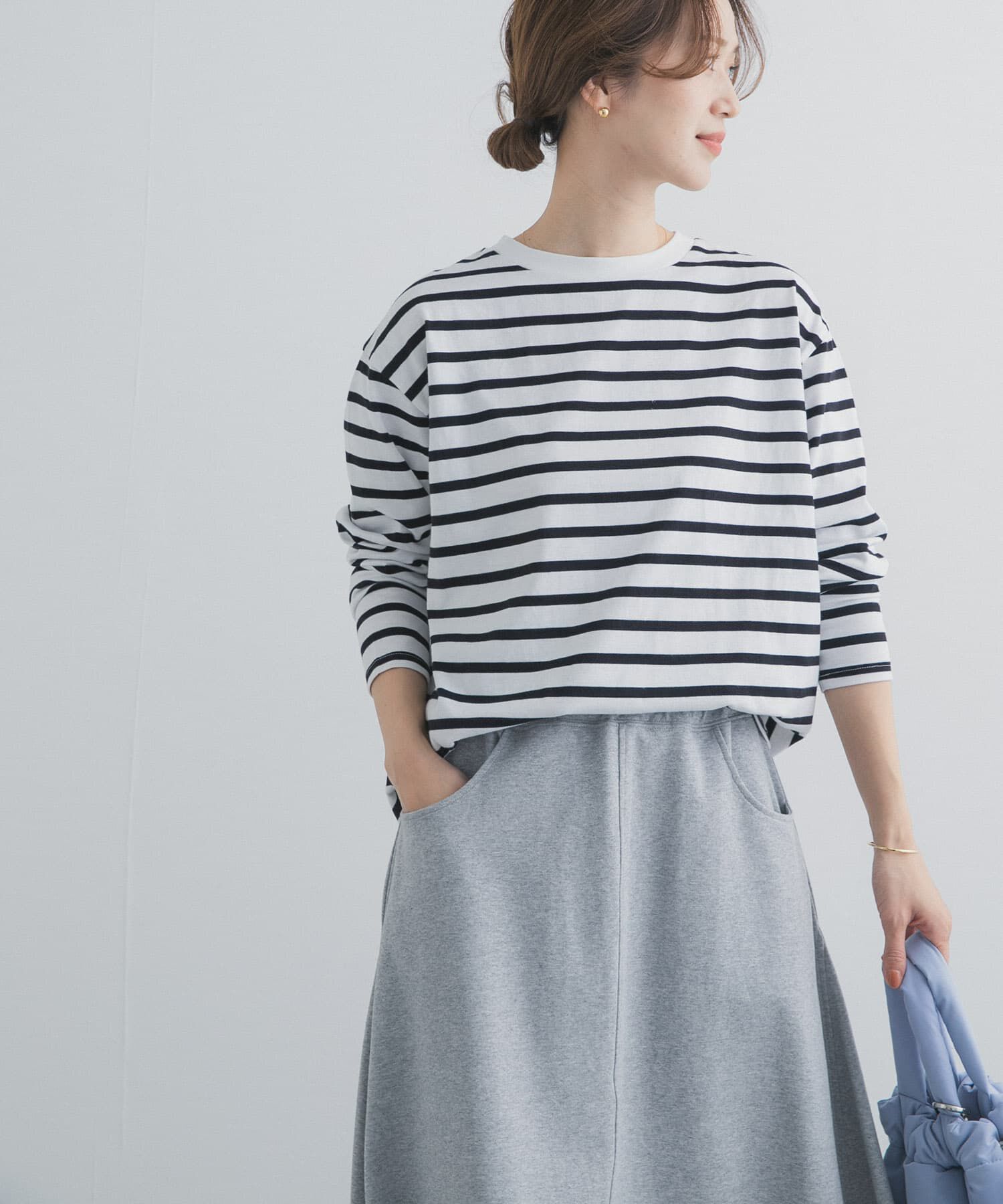 URBAN RESEARCH DOORS「ボーダーワイドプルオーバー」|Tシャツ・カットソー|