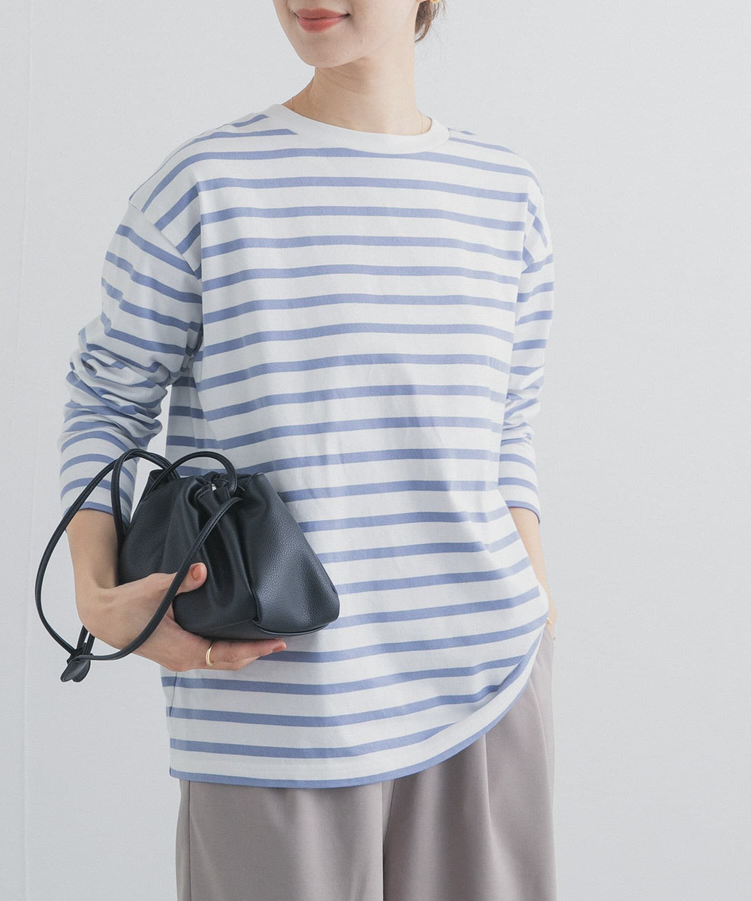 URBAN RESEARCH DOORS「ボーダーワイドプルオーバー」|Tシャツ・カットソー|