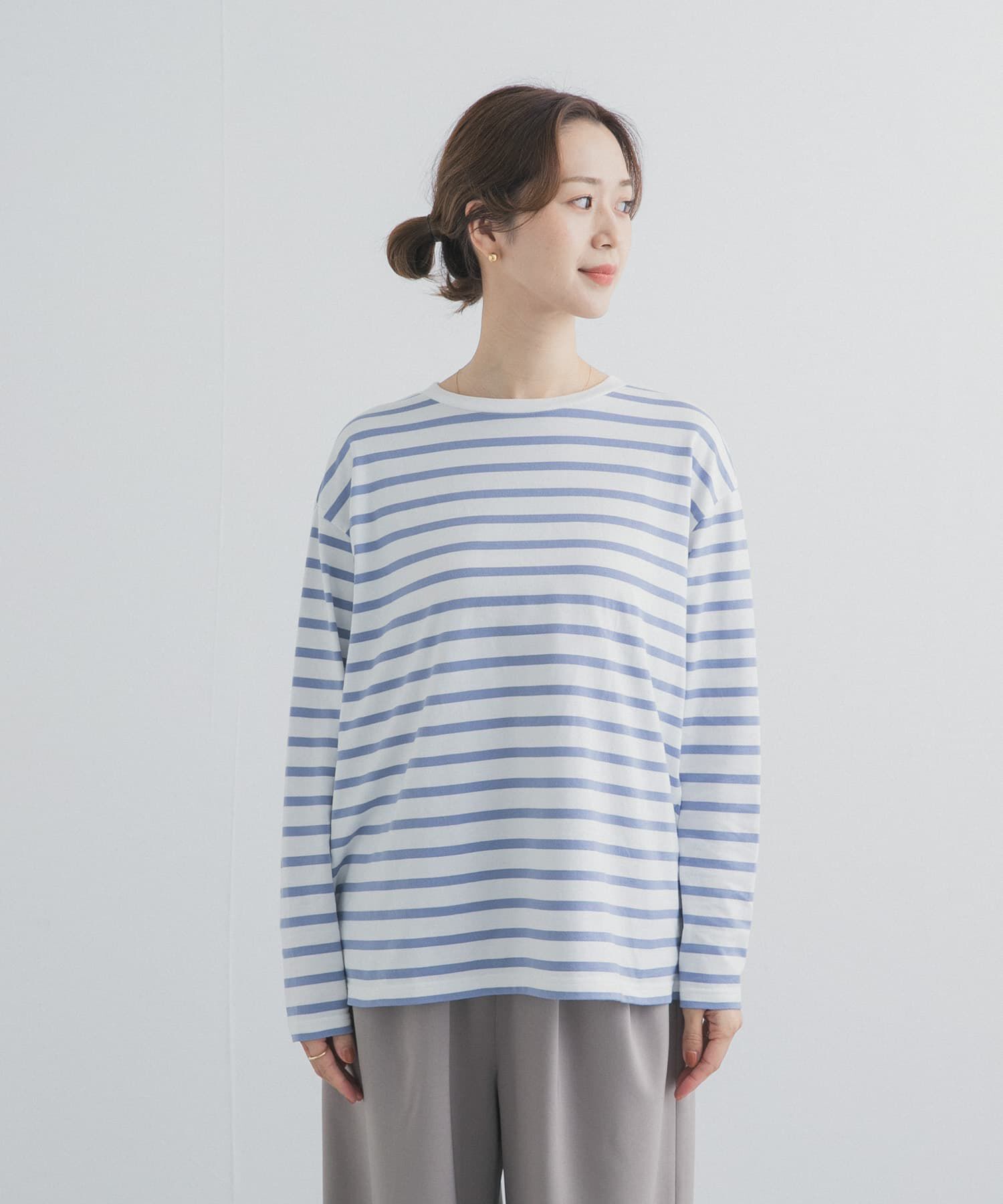 URBAN RESEARCH DOORS「ボーダーワイドプルオーバー」|Tシャツ・カットソー|